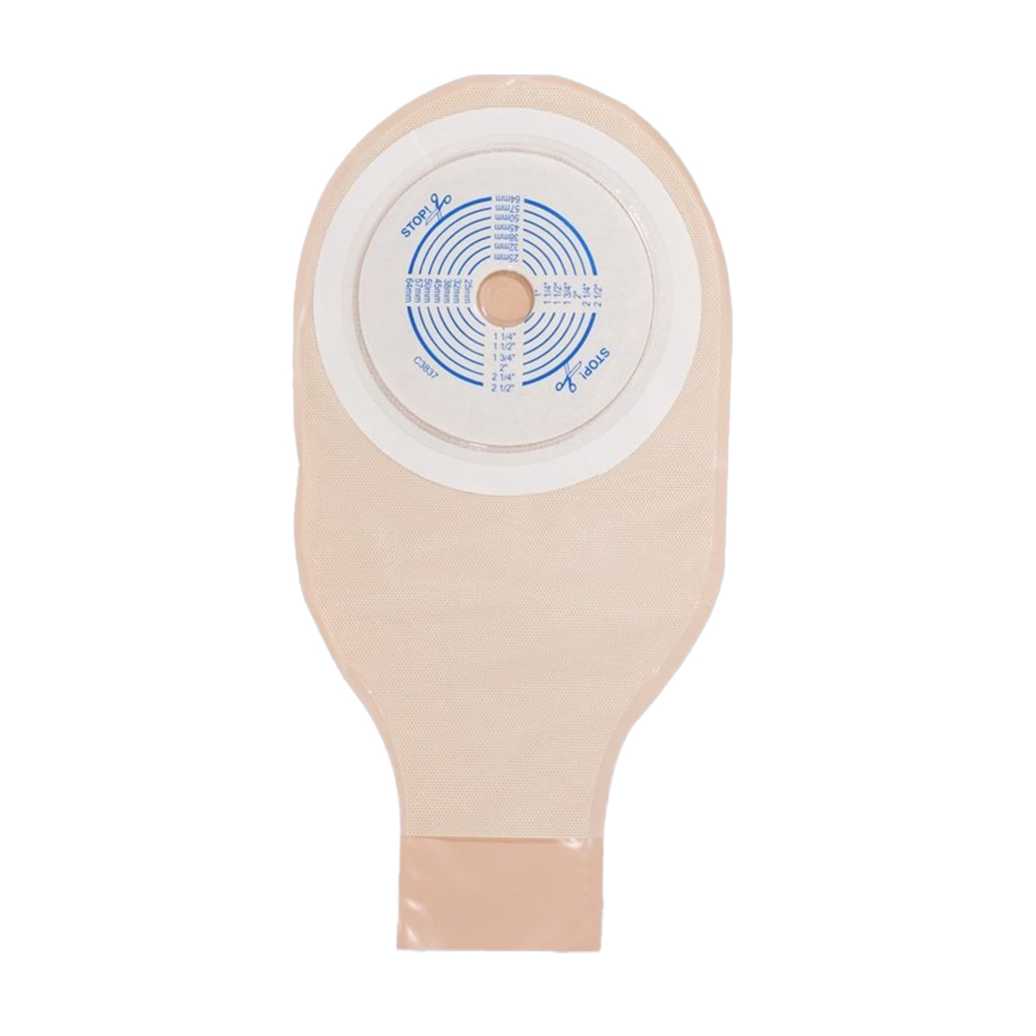 ConvaTec, ActiveLife One-Piece Drainable Colostomy Pouch, Flat Trim-to-Fit 3/4 to 2-1/2 Inch Stoma, Flexible with Secure Seal, 12 Inch Length, 10 Count, Beige