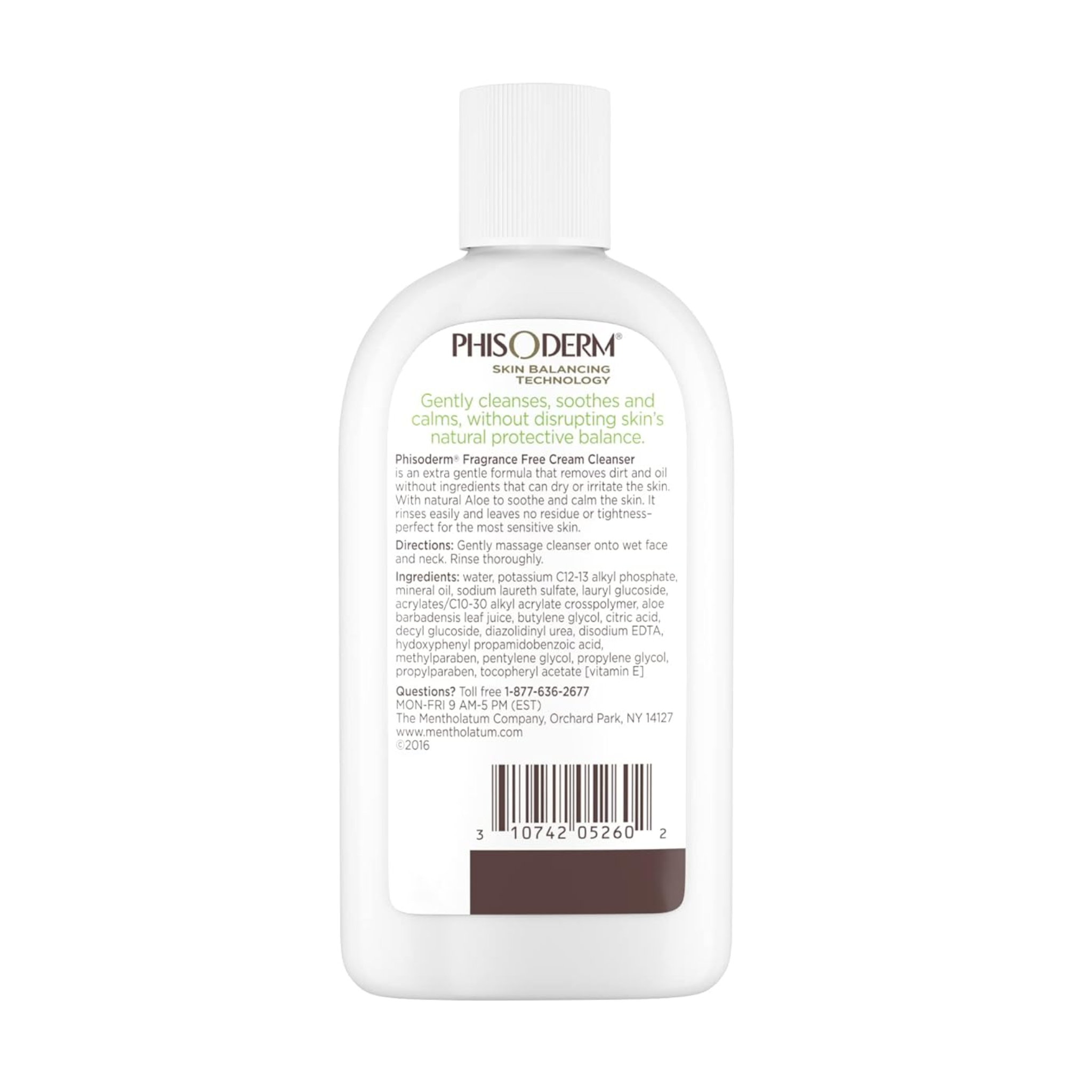 pHisoderm, Fragrance Free Cream Cleanser, Gentle Cleansing for Sensitive Skin, 6 oz