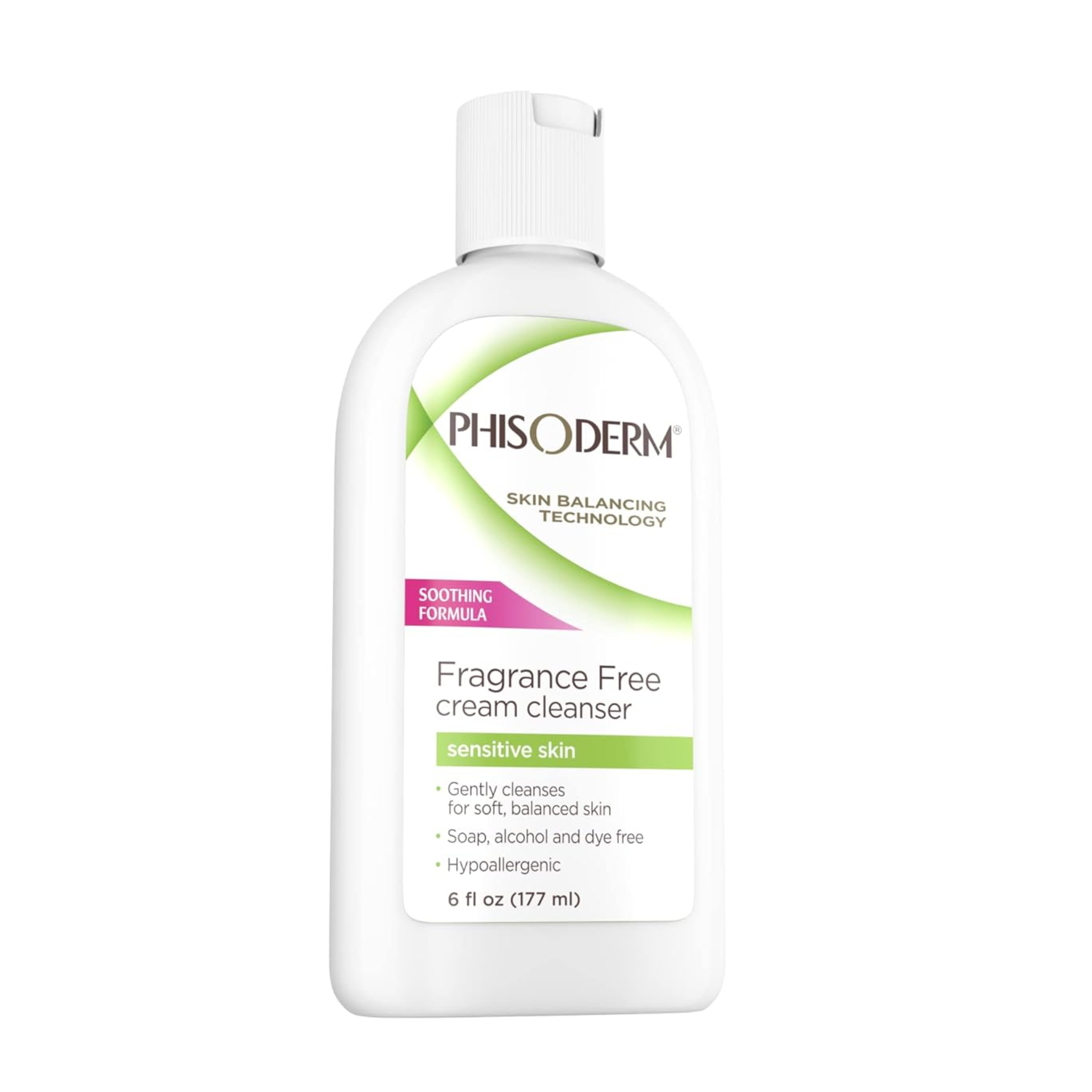 pHisoderm, Fragrance Free Cream Cleanser, Gentle Cleansing for Sensitive Skin, 6 oz