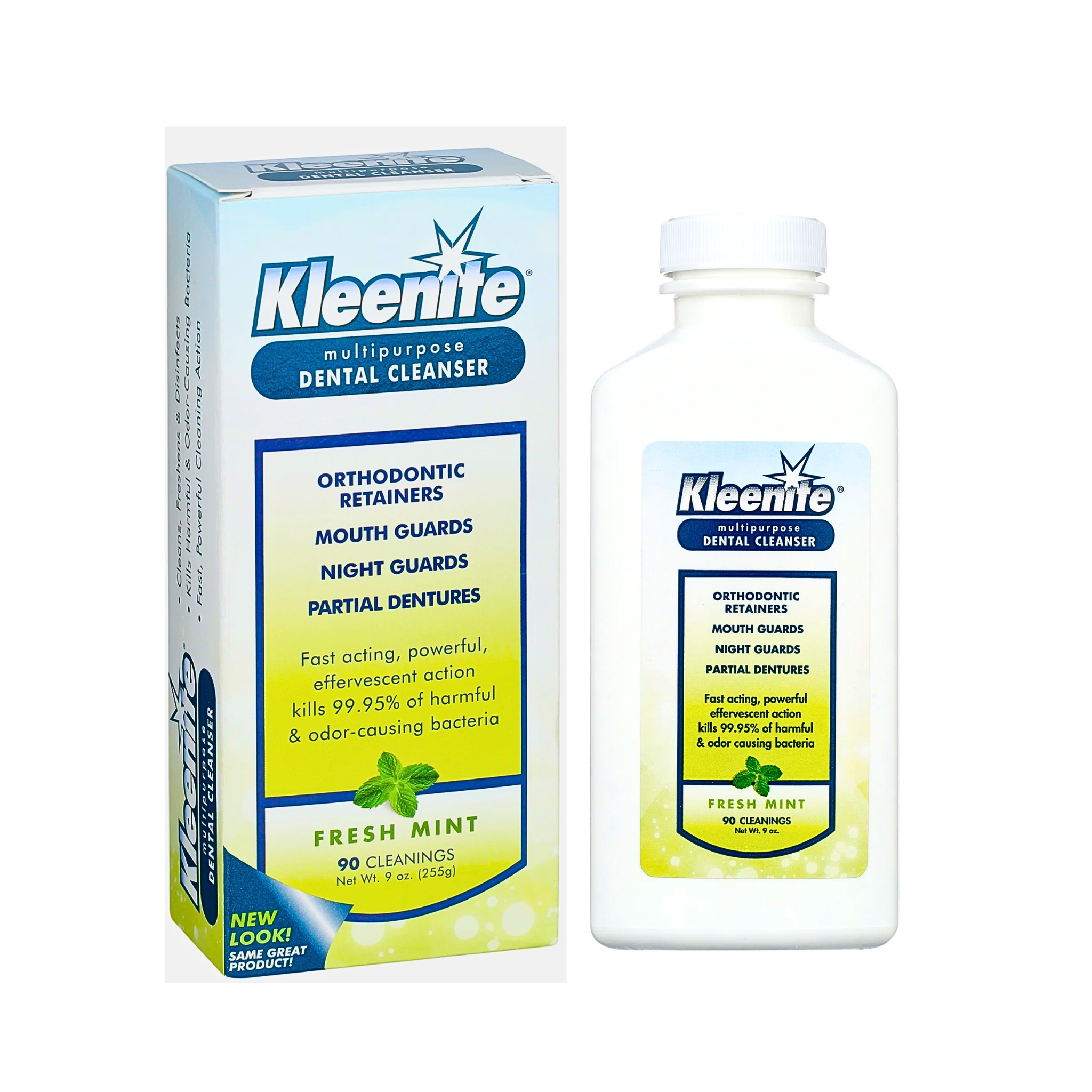 Kleenite, Dental Appliance Cleaner, Removes Stains and Odors, Safe for Retainers and Dentures, 8 oz - Pharmaful