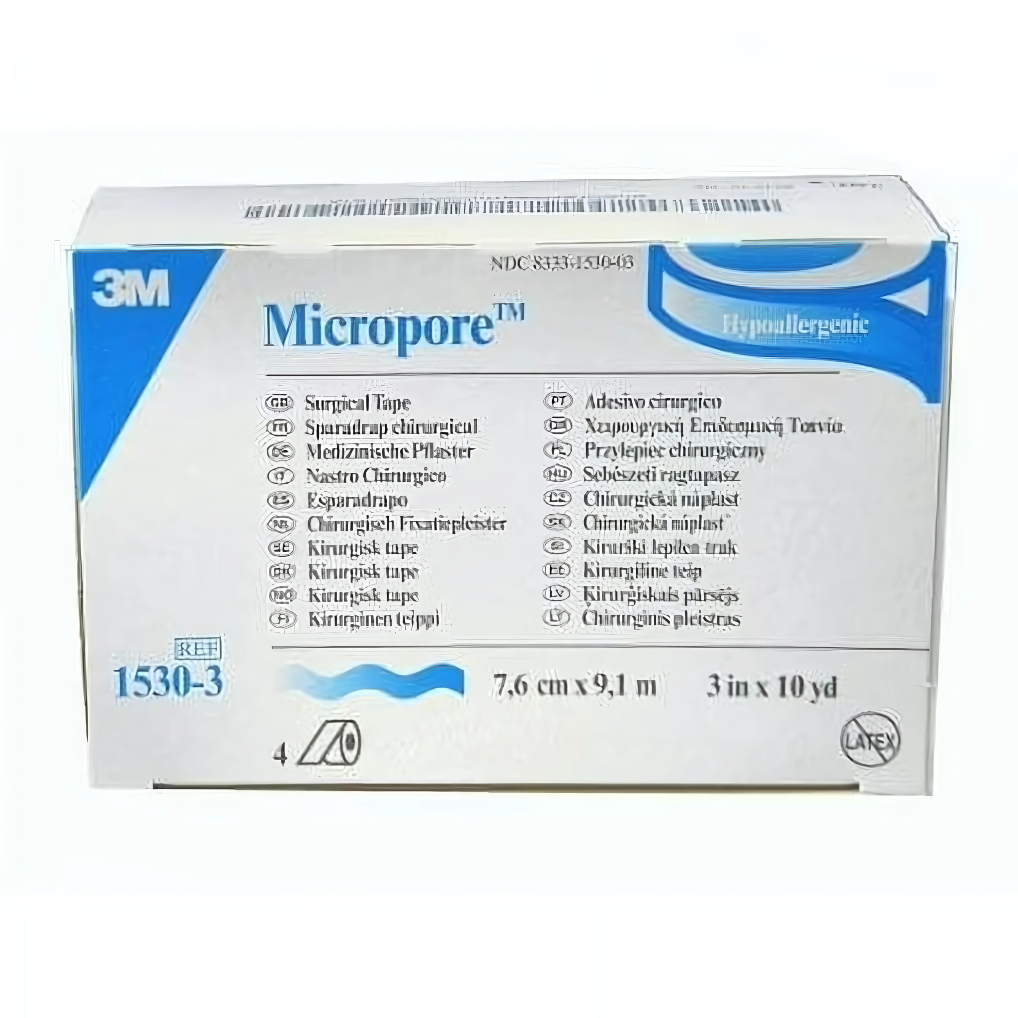 3M, Micropore Surgical Paper Tape, Strong Adhesion and Breathable, 3 Inch x 10 Yards, Box of 4