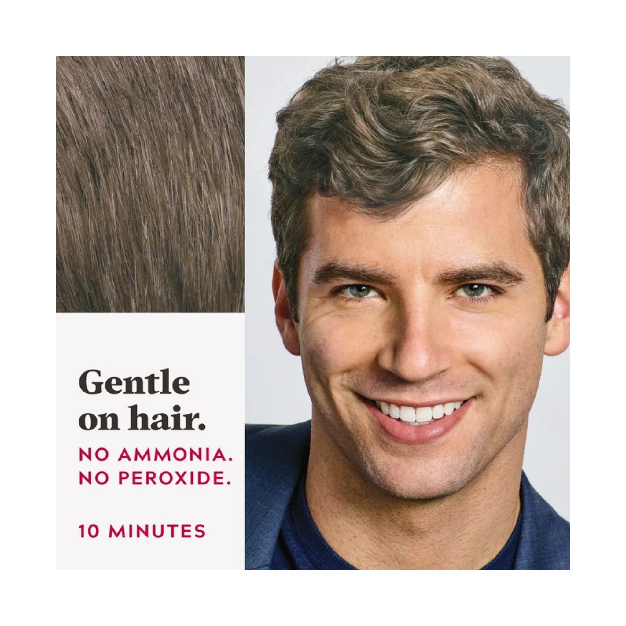 Just For Men, Easy Comb-In Color Men’s Hair Dye, No-Mix Application with Comb Applicator, Light-Medium Brown A-30, Pack of 1