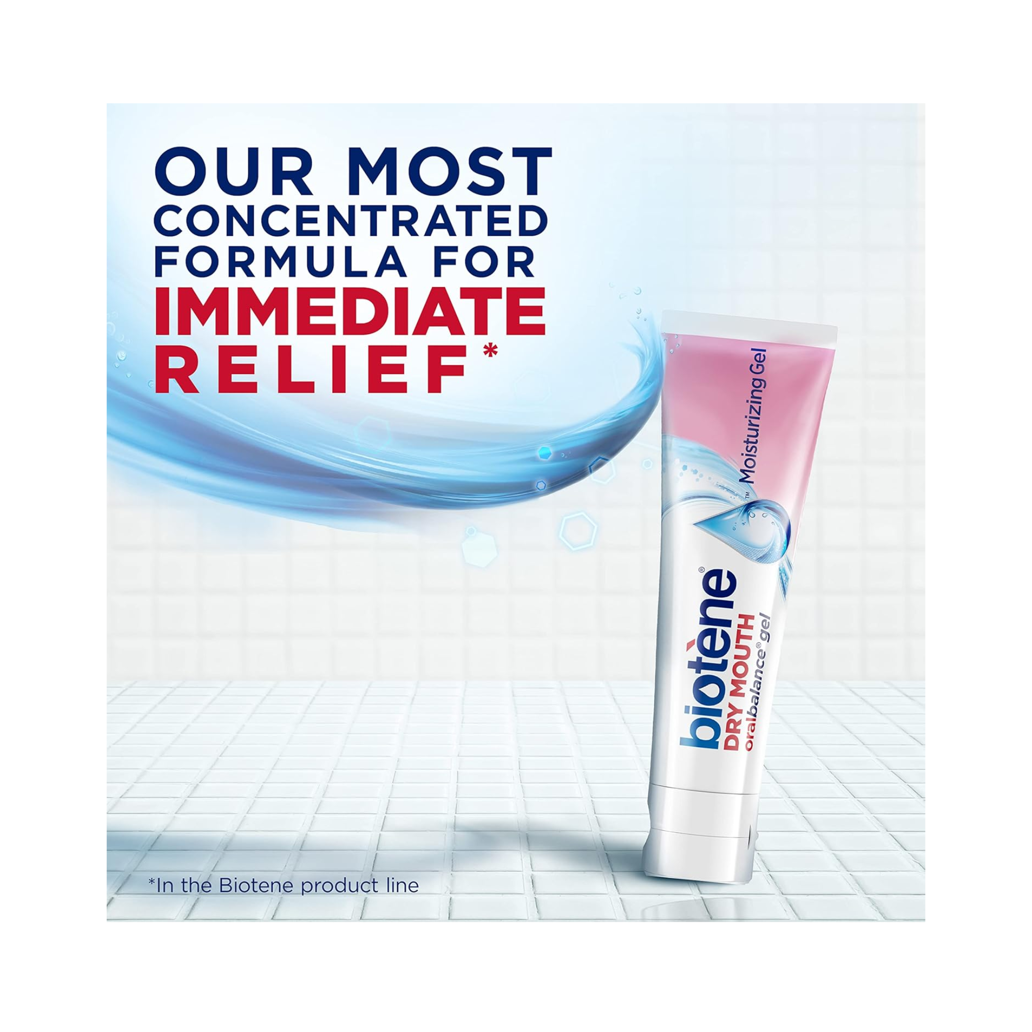 Biotene, Oral Balance Alcohol-Free Dry Mouth Moisturizing Gel, Unflavored for Adults and Children, 1.5 oz