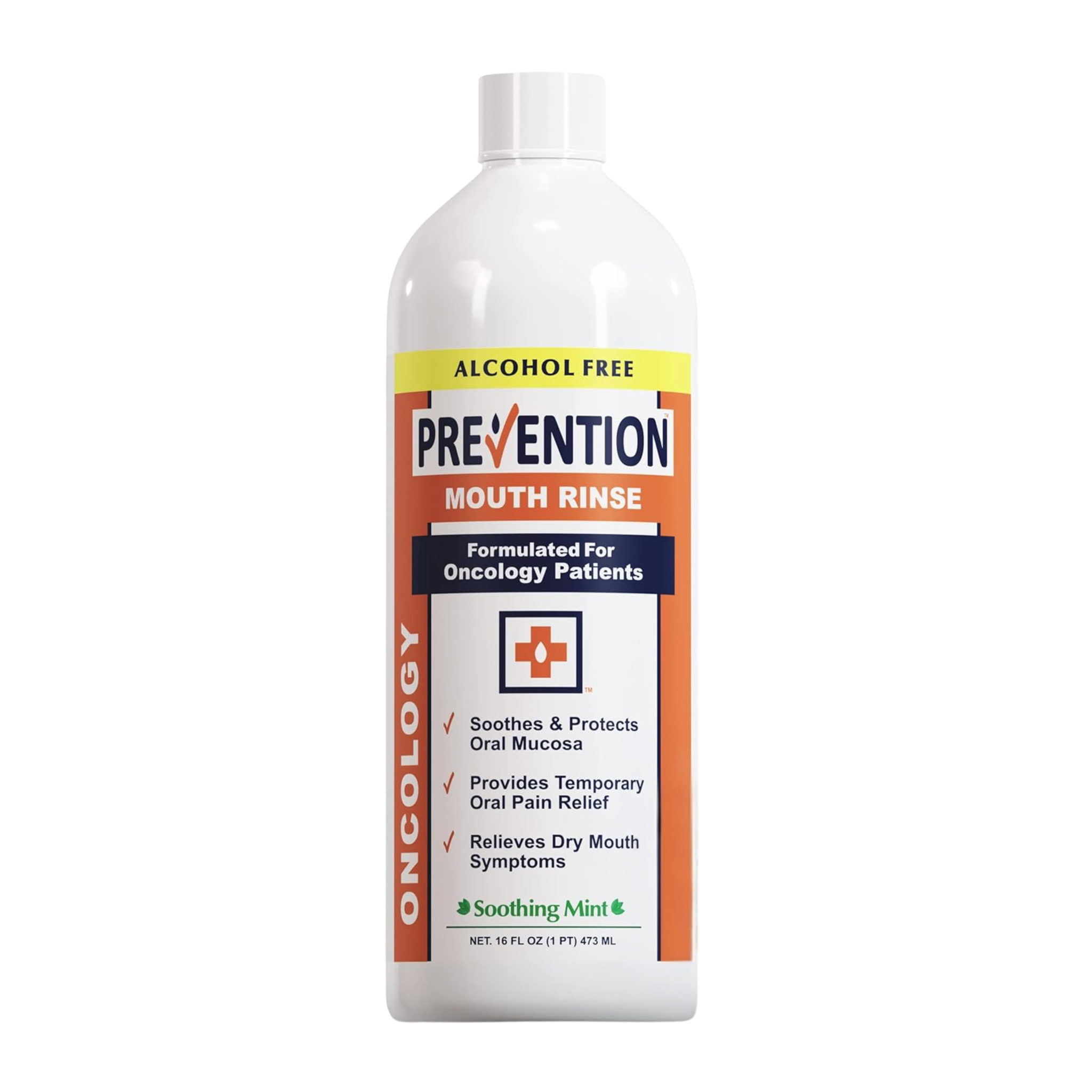 Prevention Oncology Alcohol Free Mouthwash, Soothing, Gentle, & Moisturizing, Mouthsore and Dry Mouth Mouthwash Specially Formulated for Patients Undergoing Oncology Treatment - 16 oz Bottle, 1-Pack
