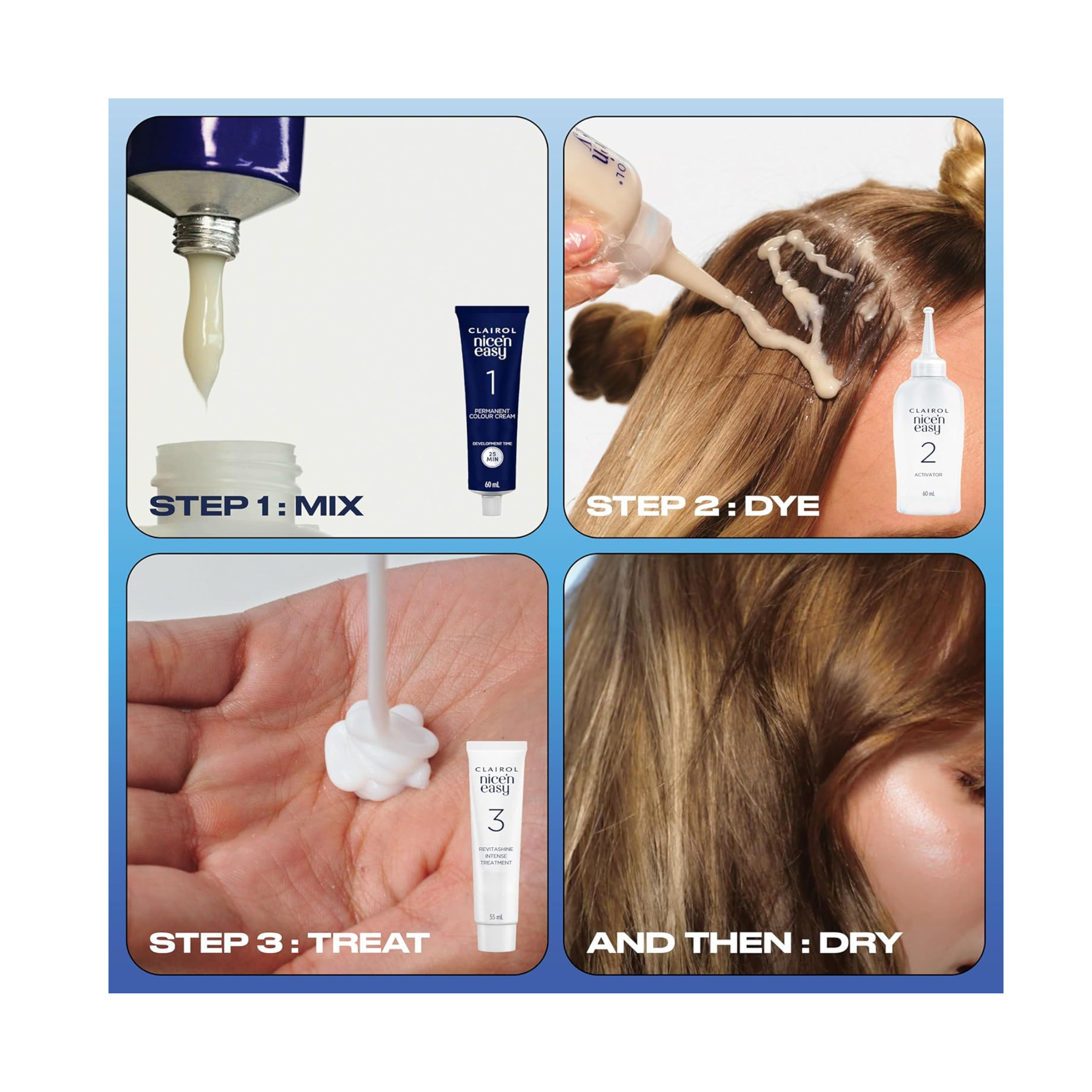 Clairol, Nice’n Easy Permanent Hair Dye, 5G Medium Golden Brown, Natural-Looking Hair Color with ColorBlend Technology, 1 Kit