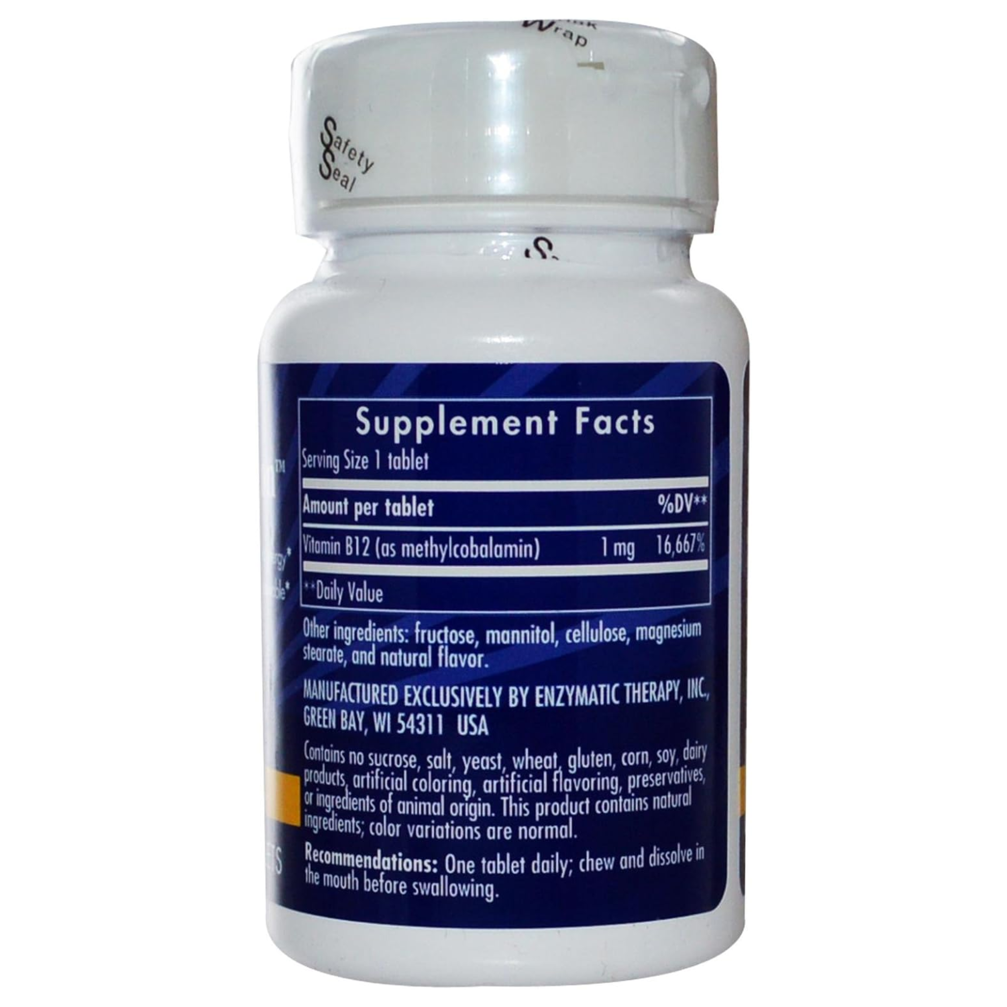 Enzymatic Therapy, B12 Infusion Chewable Tablets, Energy & Nervous System Support, 30 Count - Pharmaful