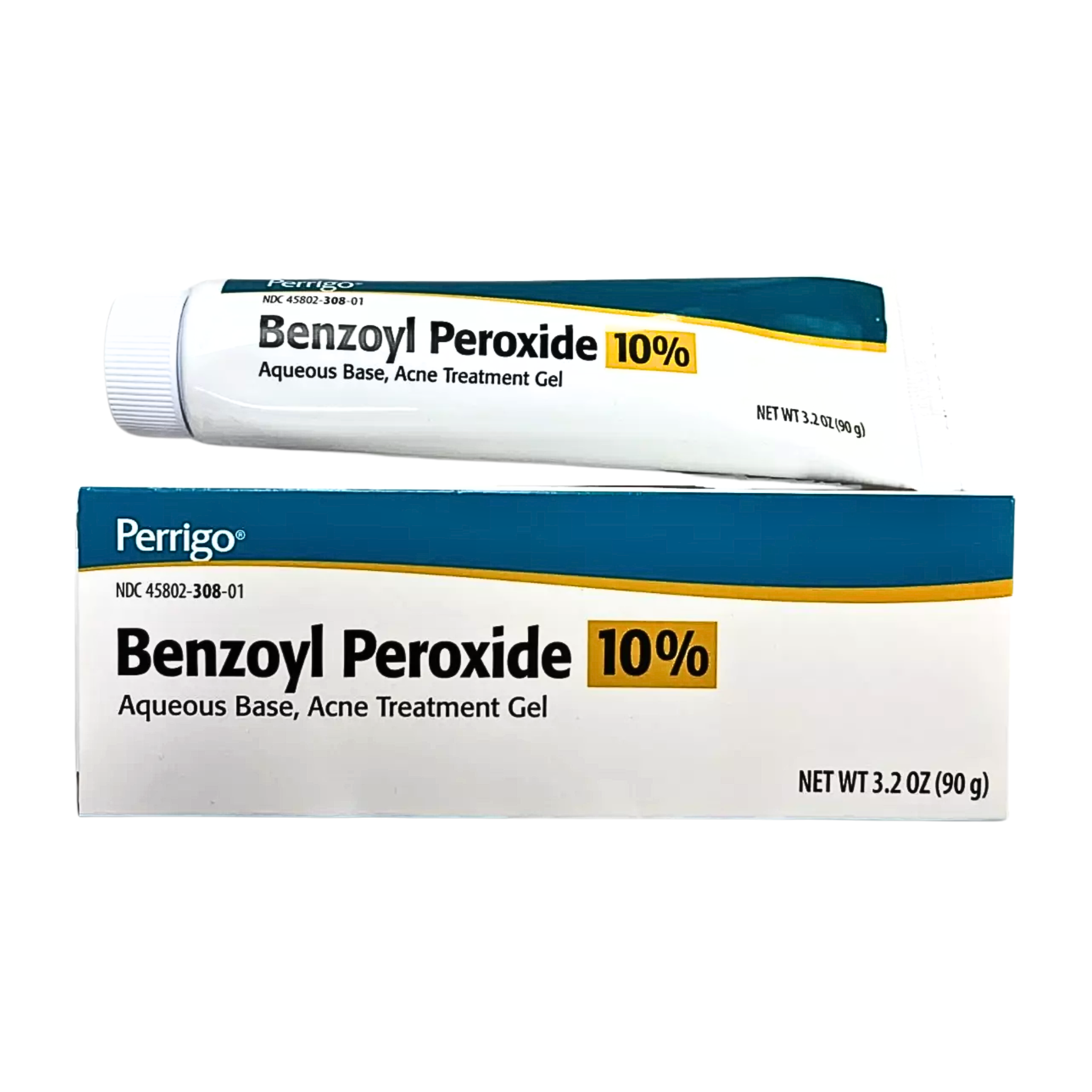 Perrigo, Benzoyl Peroxide 10% Acne Treatment Gel, Fast-Acting Formula for Clearer Skin, 3.2 oz