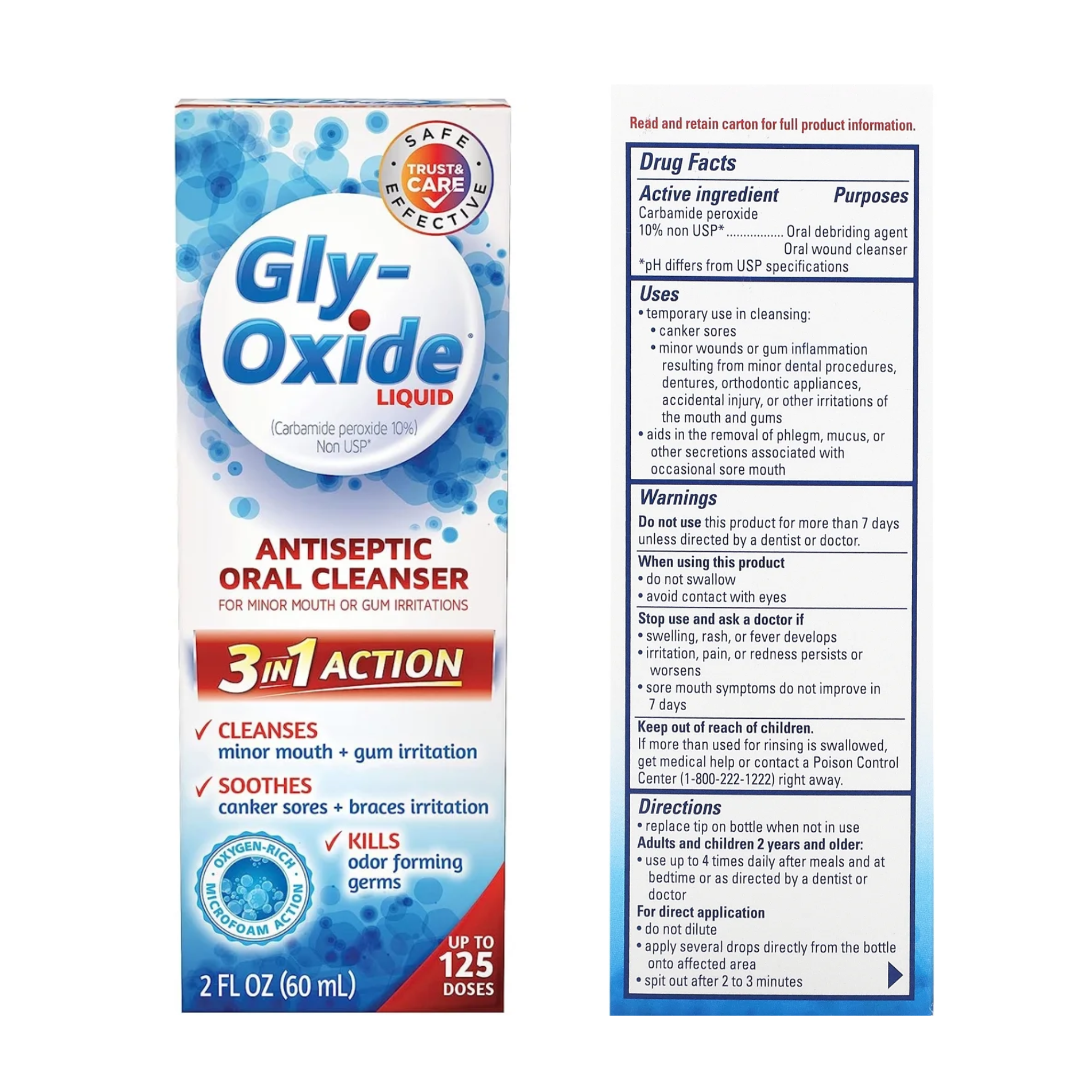 Gly-Oxide, Liquid Antiseptic Oral Cleanser for Soothing and Cleaning, 2 FL OZ