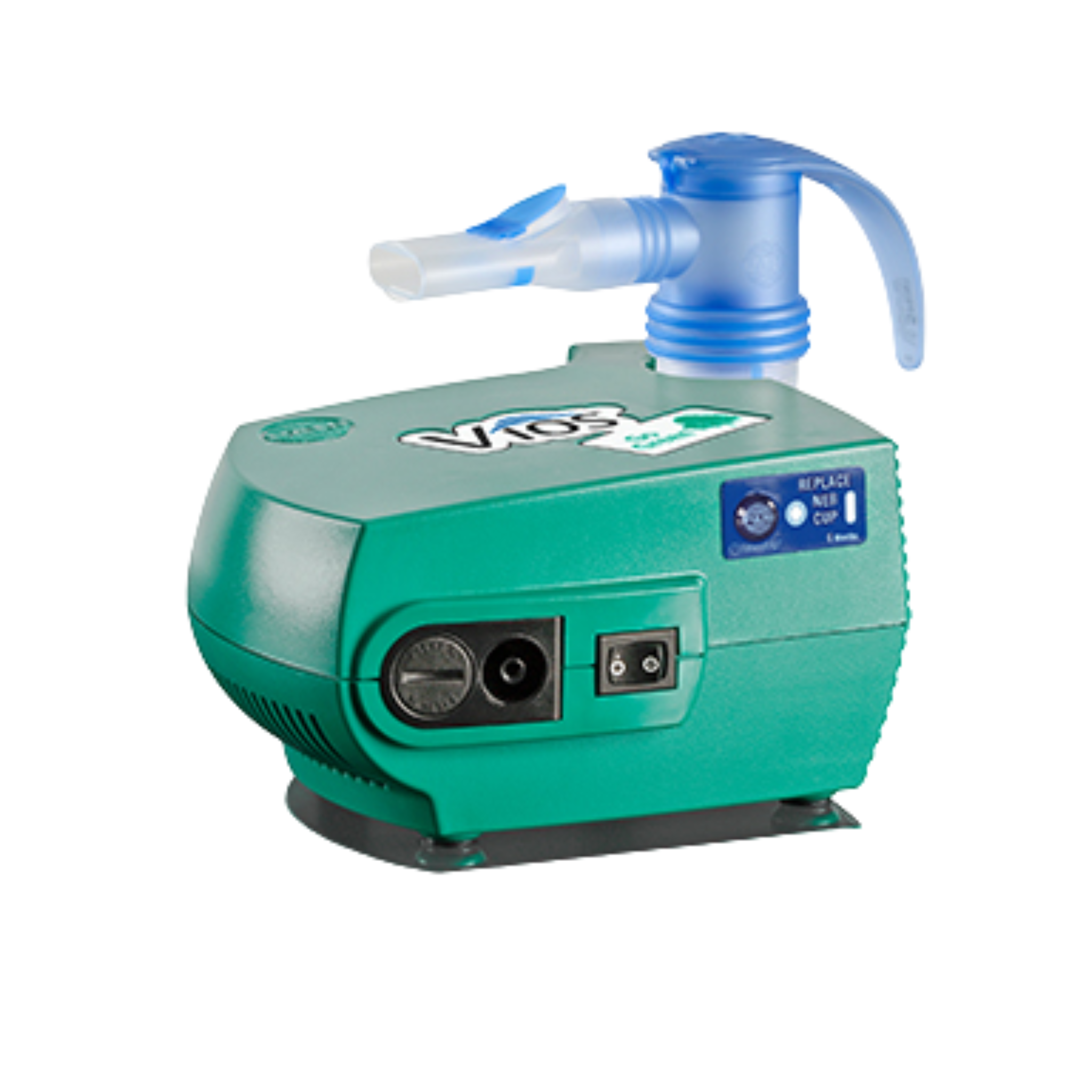 Pari, Vios LC Plus Compressor Nebulizer System, Small Volume Medication Cup for Reliable Adult and Pediatric Mouthpiece Delivery, Green, 1 Count