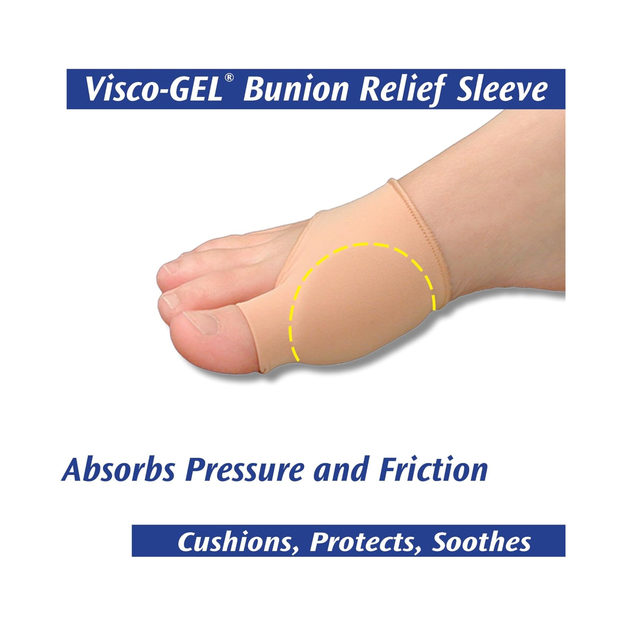 PediFix, Bunion Relief Sleeve, Cushioned Protection and Comfort for All-Day Wear, Small, 1 Pack