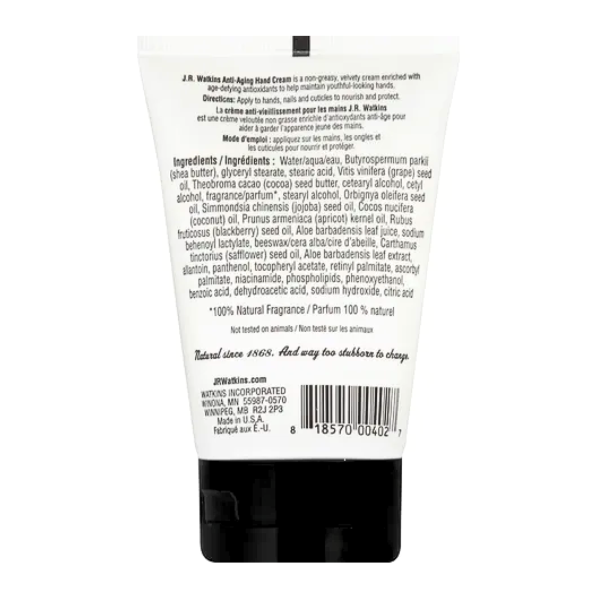 J.R. Watkins, Natural Anti-Aging Hand Cream, Grape Seed & Blackberry, 4 oz - Pharmaful