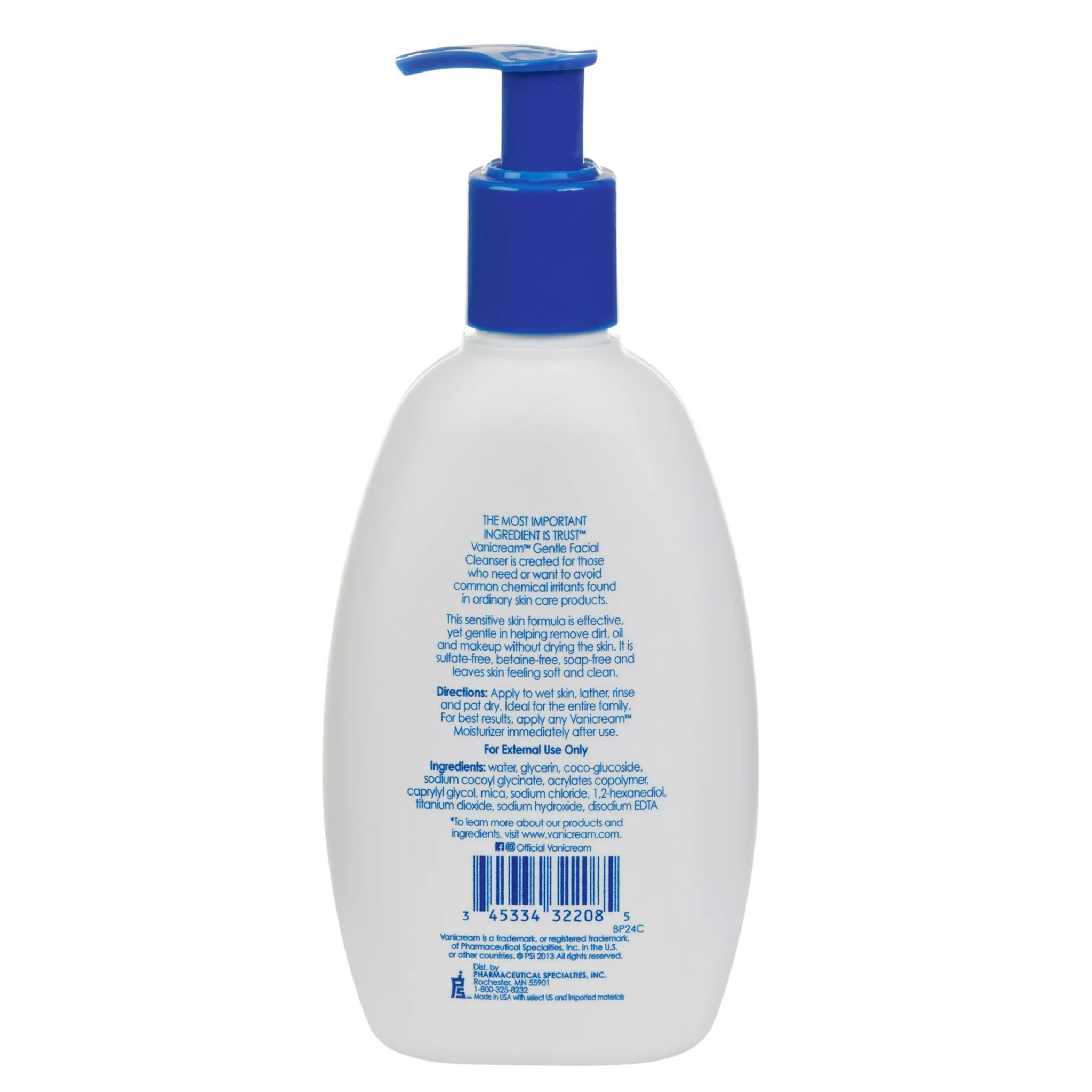Vanicream, Gentle Facial Cleanser, Mild & Effective for Sensitive Skin