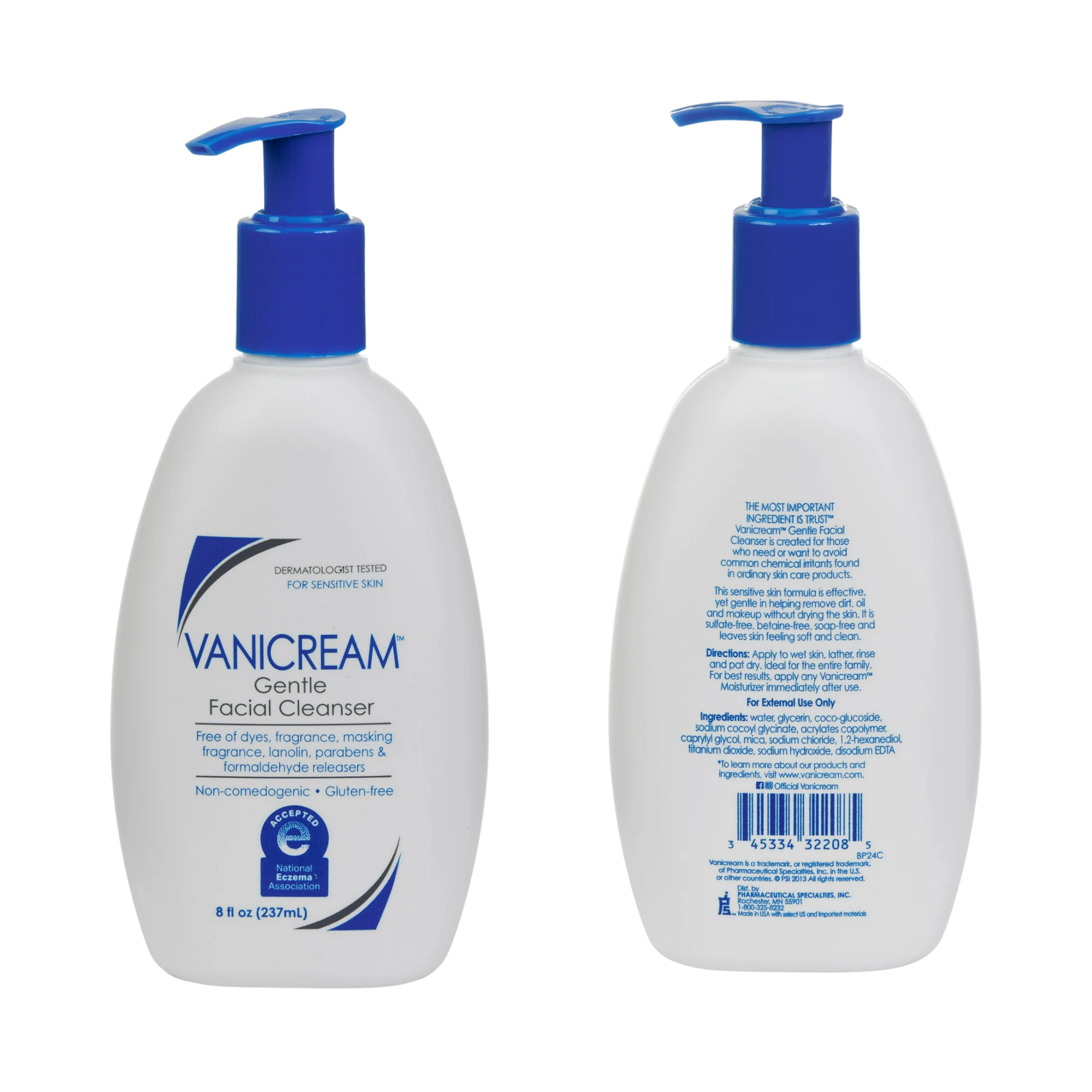 Vanicream, Gentle Facial Cleanser, Mild & Effective for Sensitive Skin