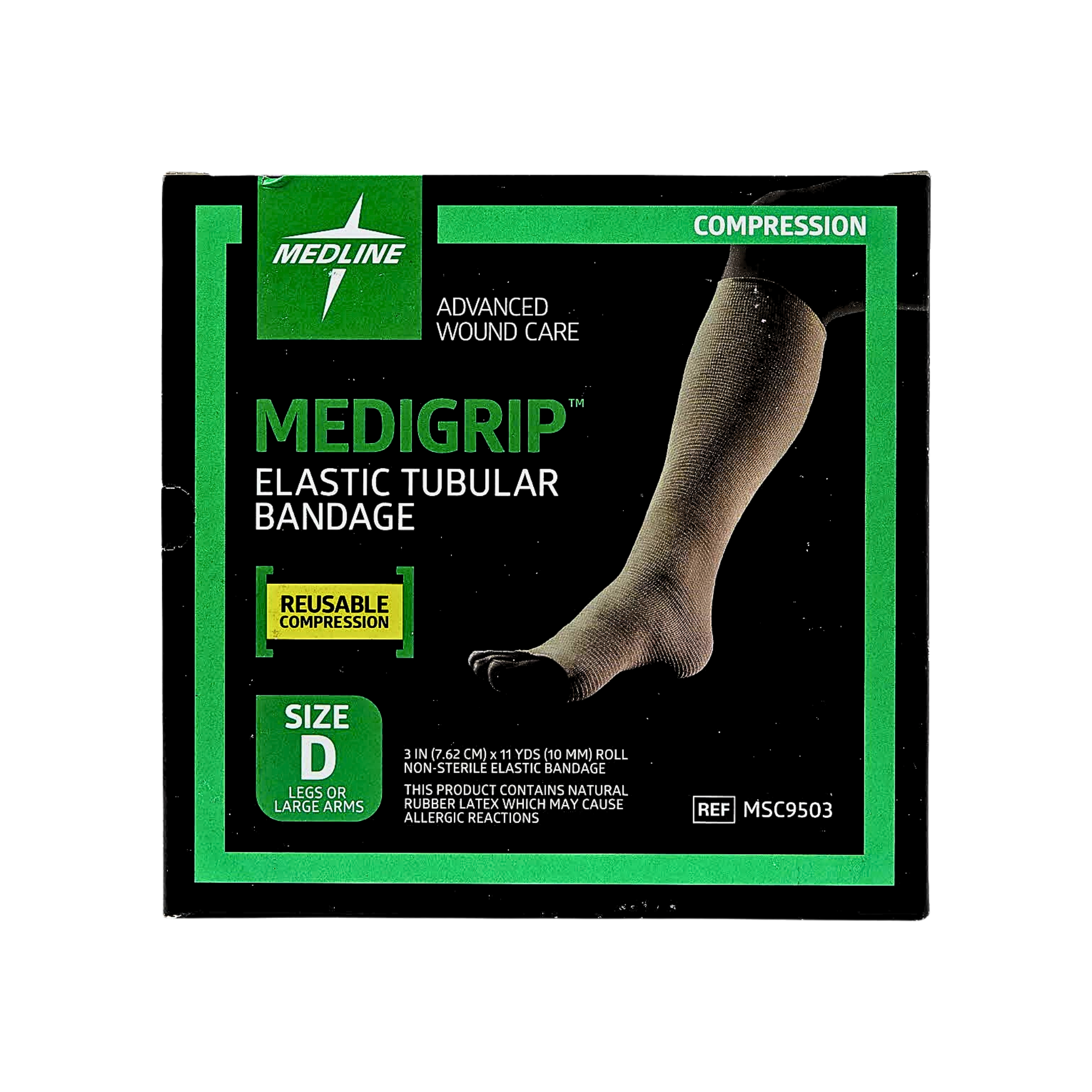 Medline, Medigrip Elasticated Tubular Support Bandage, Flexible Compression for Injury Support, 3 Inches, 1 Count