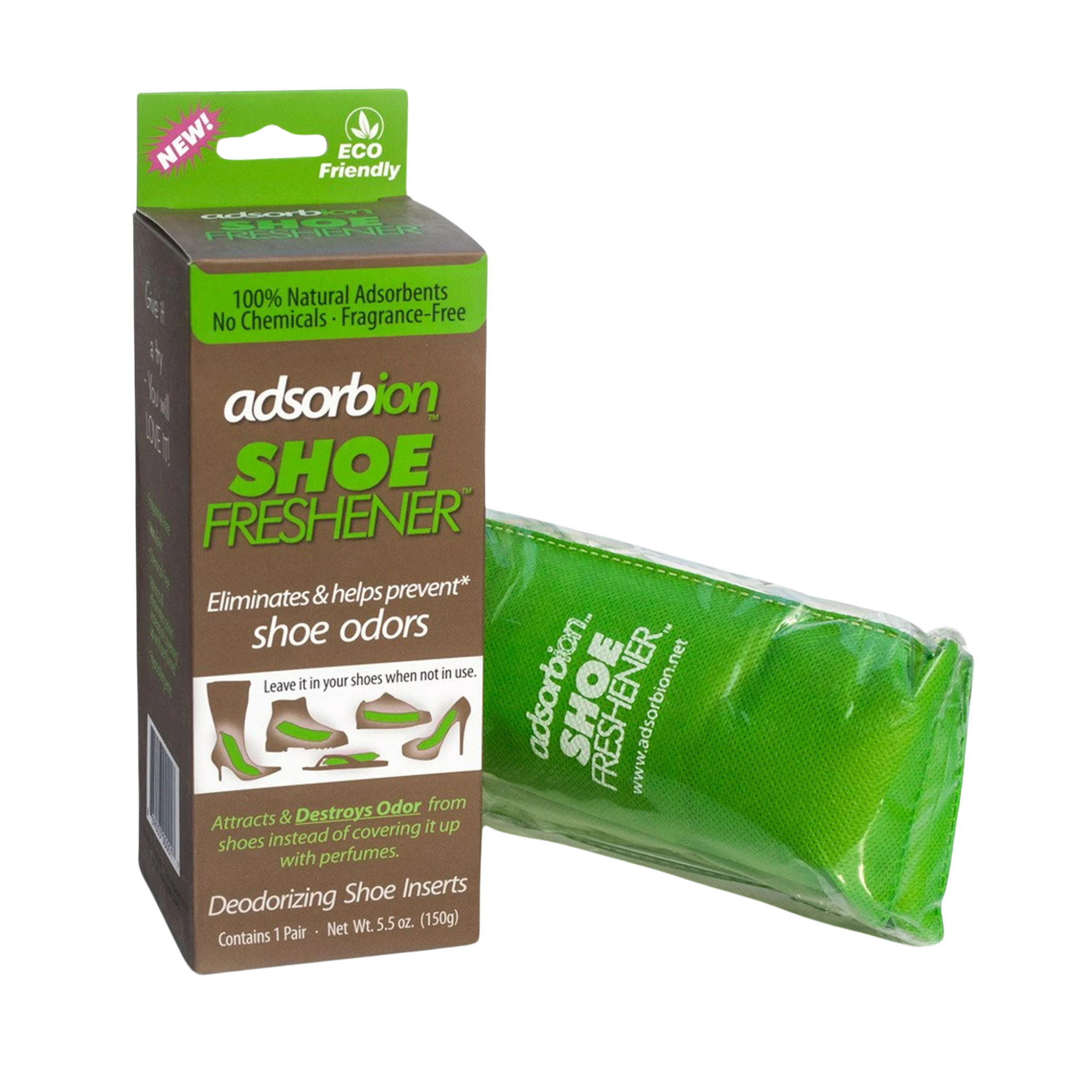 Adsorbion, Shoe Freshener, Long-Lasting Odor Elimination, 1 Pack - Pharmaful