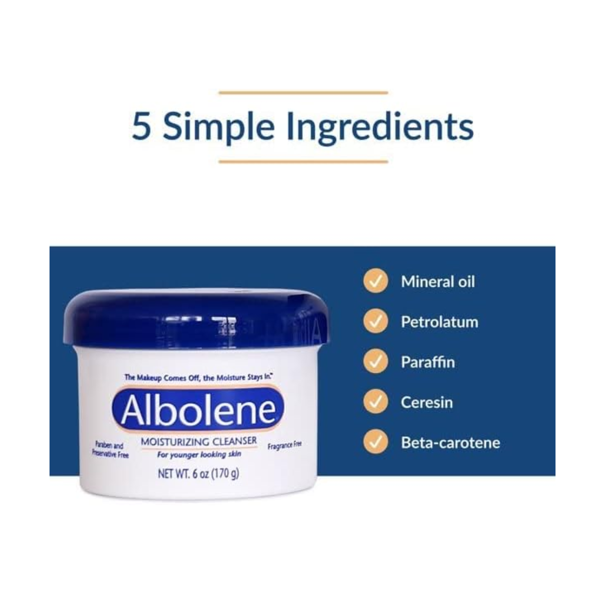 Albolene, Moisturizing Cleanser, Gentle Makeup Remover, 6 oz