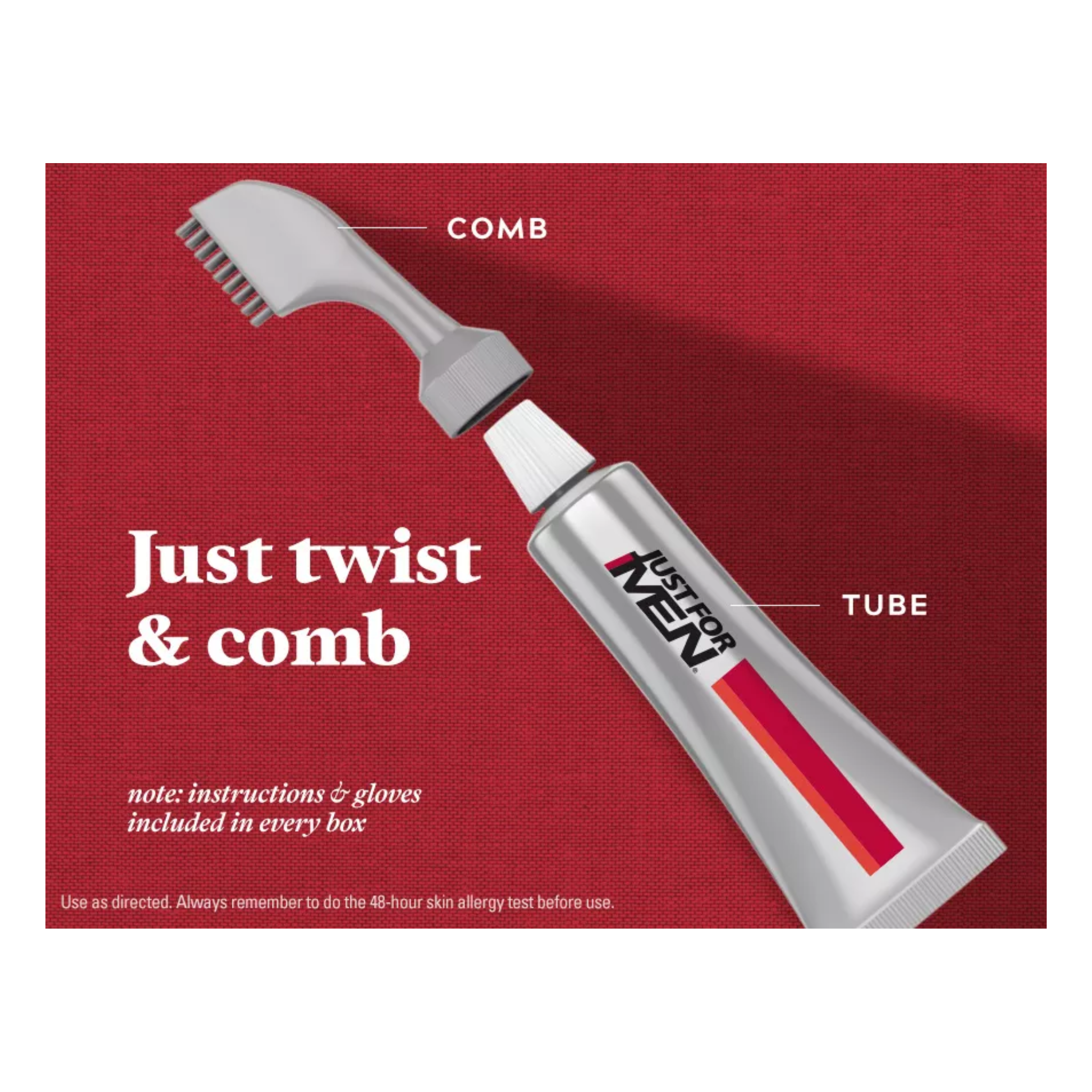 Just For Men, Easy Comb-In Color Men’s Hair Dye, No-Mix Application with Comb Applicator, Light-Medium Brown A-30, Pack of 1