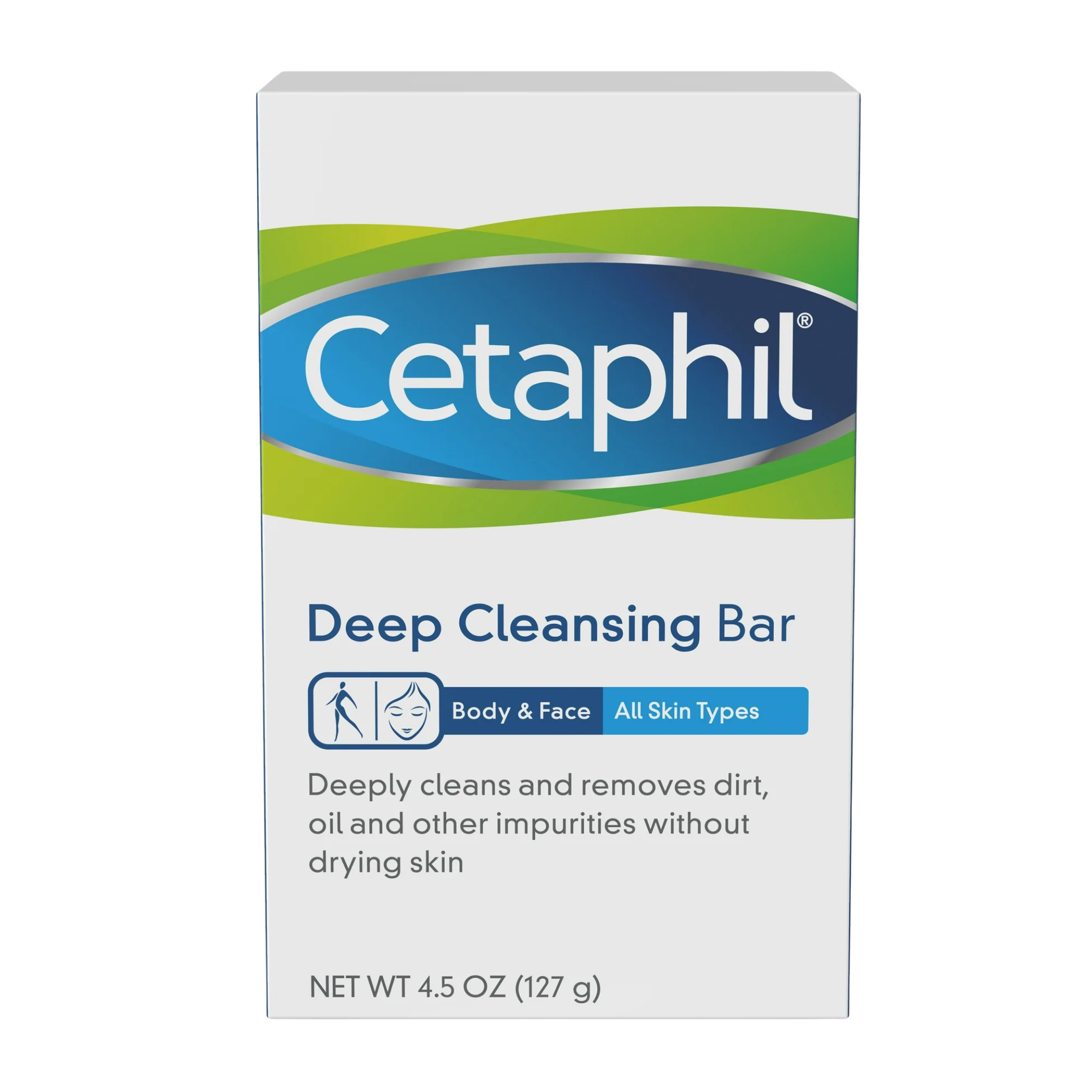 Cetaphil®, Deep Cleansing Bar, Gentle Yet Effective Cleanser for All Skin Types, 4.5 oz