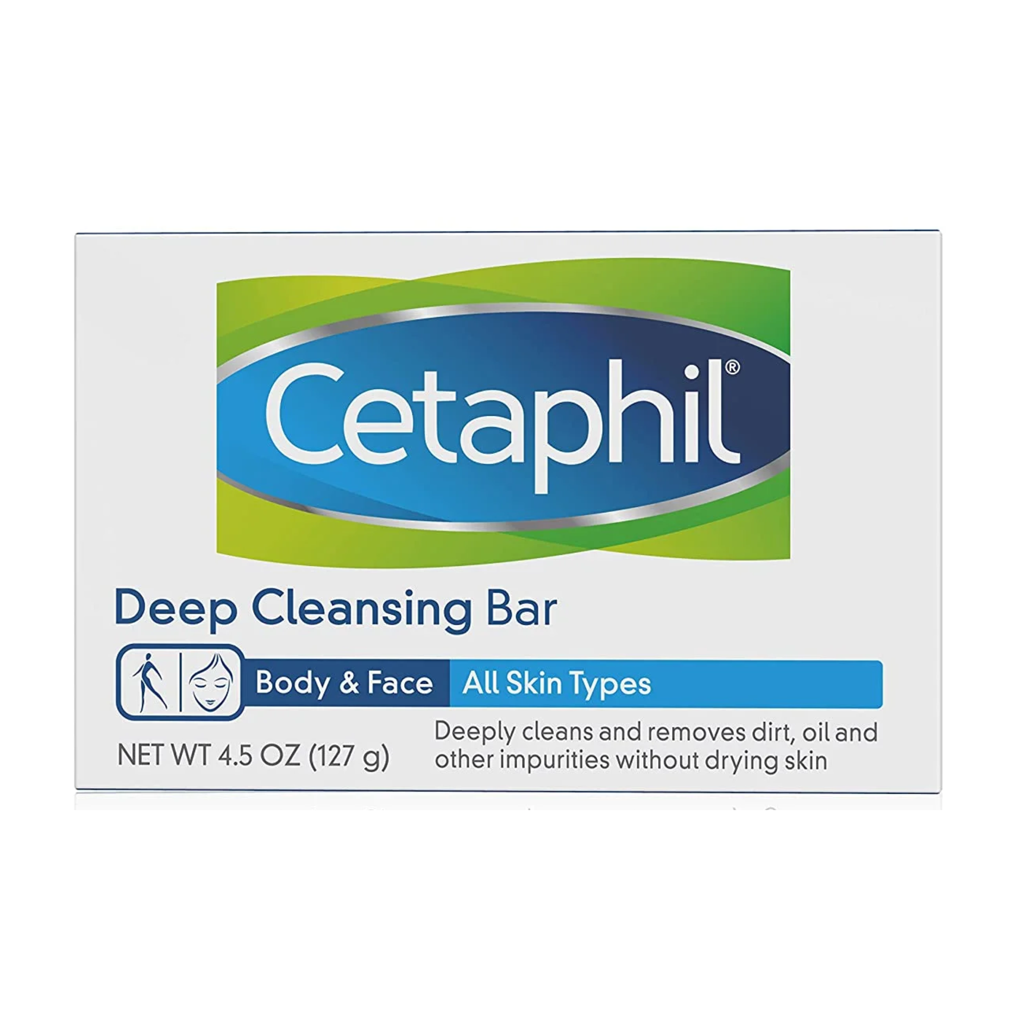 Cetaphil®, Deep Cleansing Bar, Gentle Yet Effective Cleanser for All Skin Types, 4.5 oz