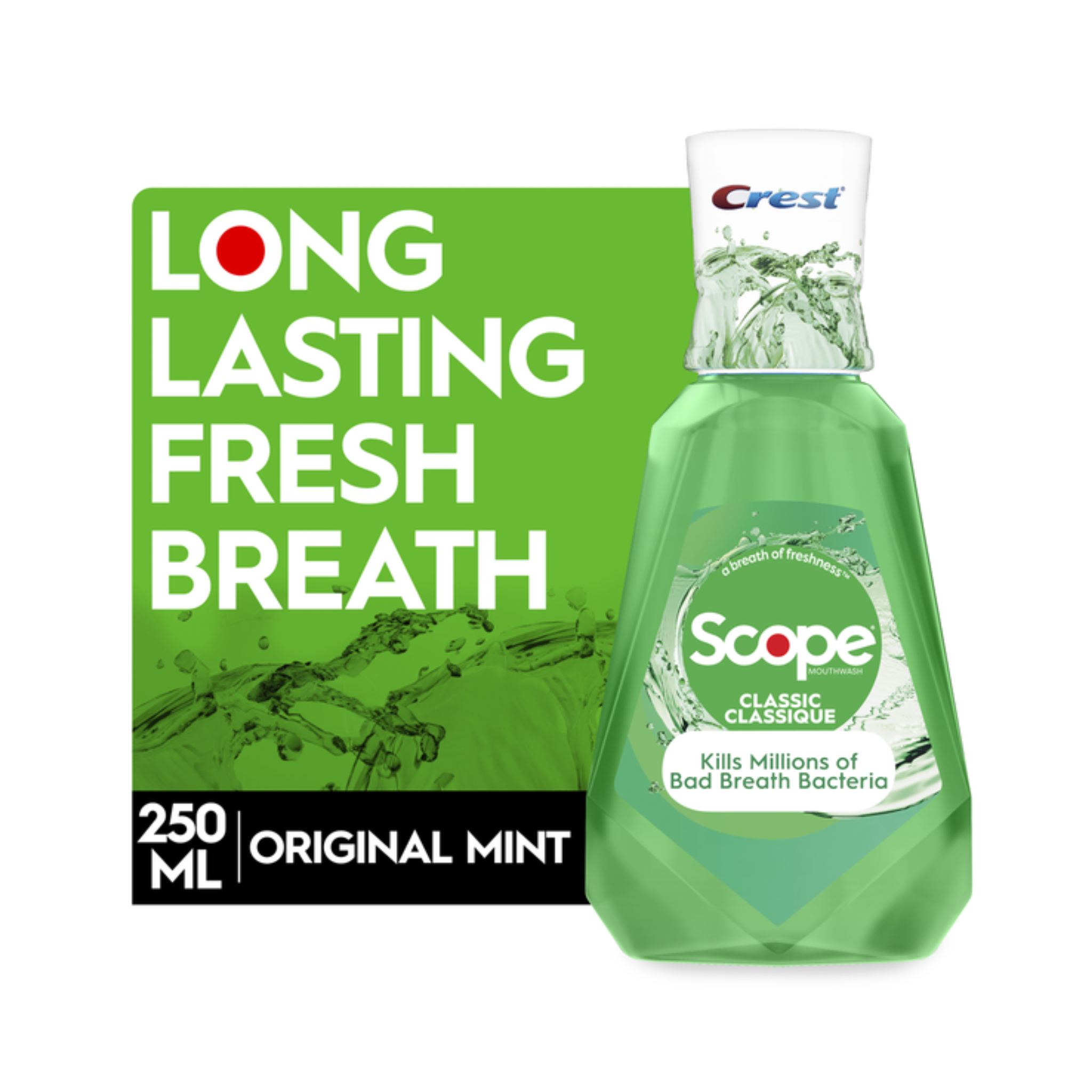 Crest, Scope Classic Mouthwash, Original Mint Flavor for Clean and Fresh Breath, 8.4 fl oz