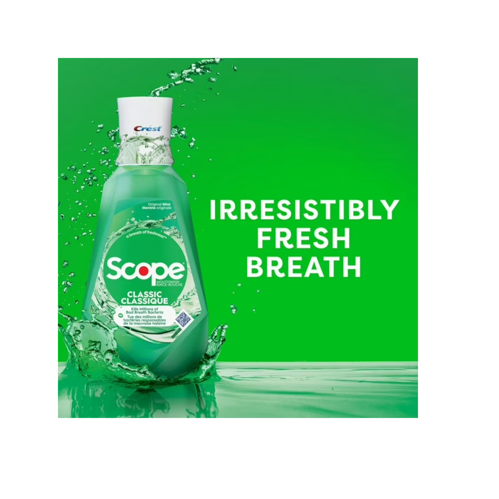 Crest, Scope Classic Mouthwash, Original Mint Flavor for Clean and Fresh Breath, 8.4 fl oz