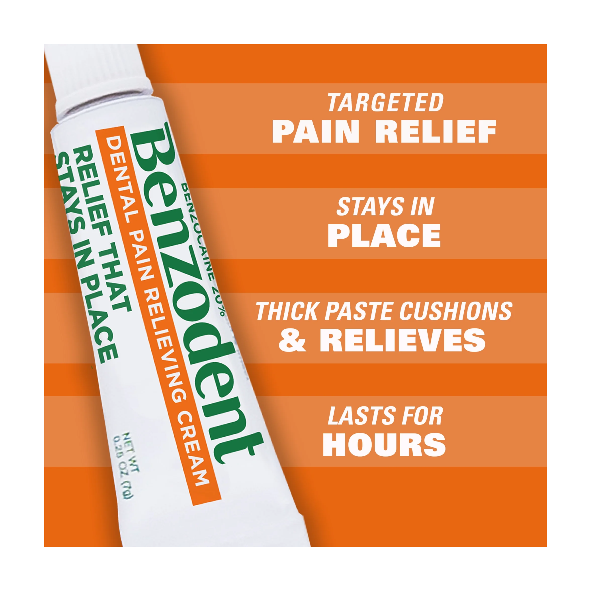 Benzodent, Dental Pain Relieving Cream, Targets Denture Tooth and Gum Pain for Fast Relief, 1 oz - Pharmaful