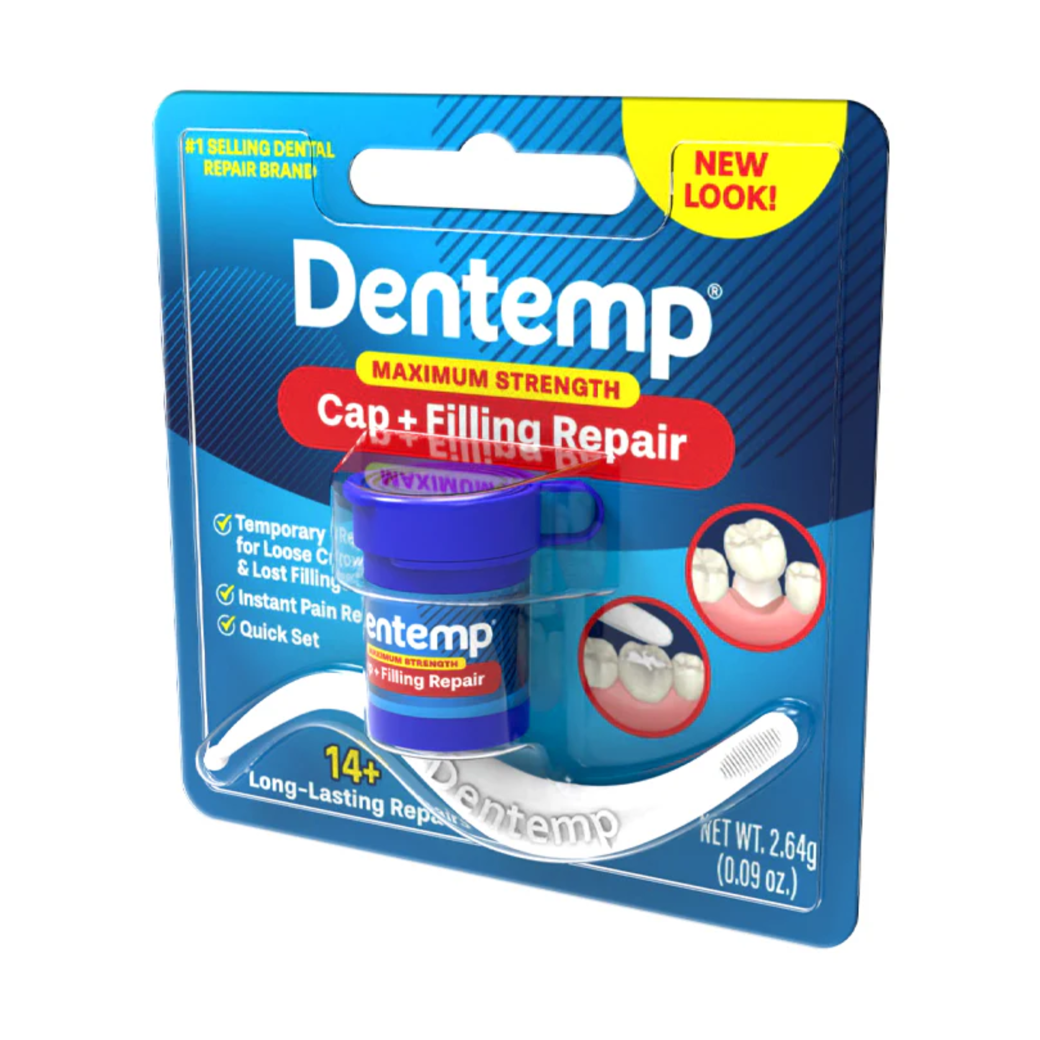 Dentemp, Maximum Strength Loose Cap & Lost Filling Repair, Temporary Dental Fix for 14+ Repairs