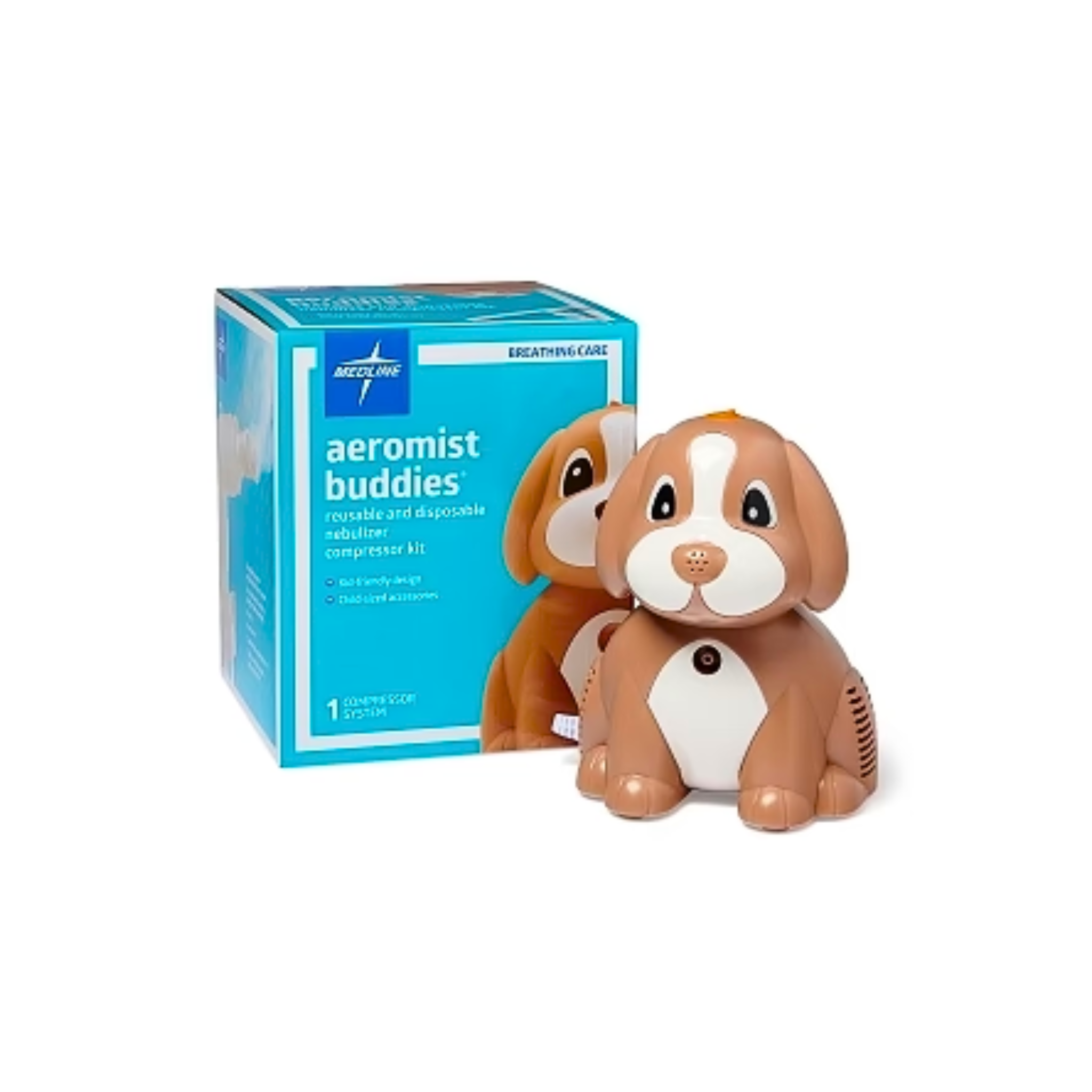 Medline, Pediatric Aeromist Buddies Nebulizer Compressor, Puppy Character Design, Small Volume Medication Delivery, 1 Count