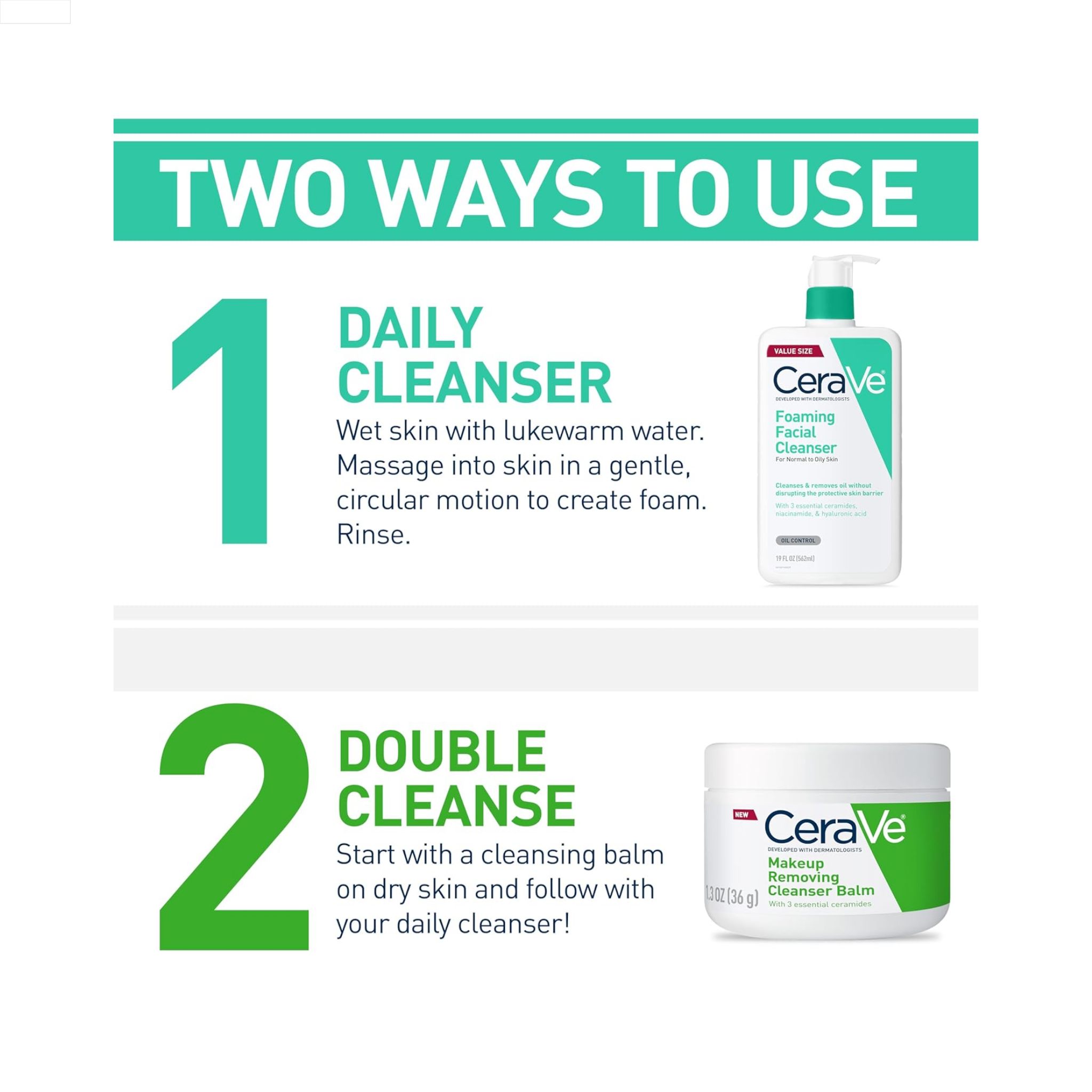 CeraVe, Foaming Facial Cleanser,  Oil-Controlling Daily Face Wash, 12 fl oz