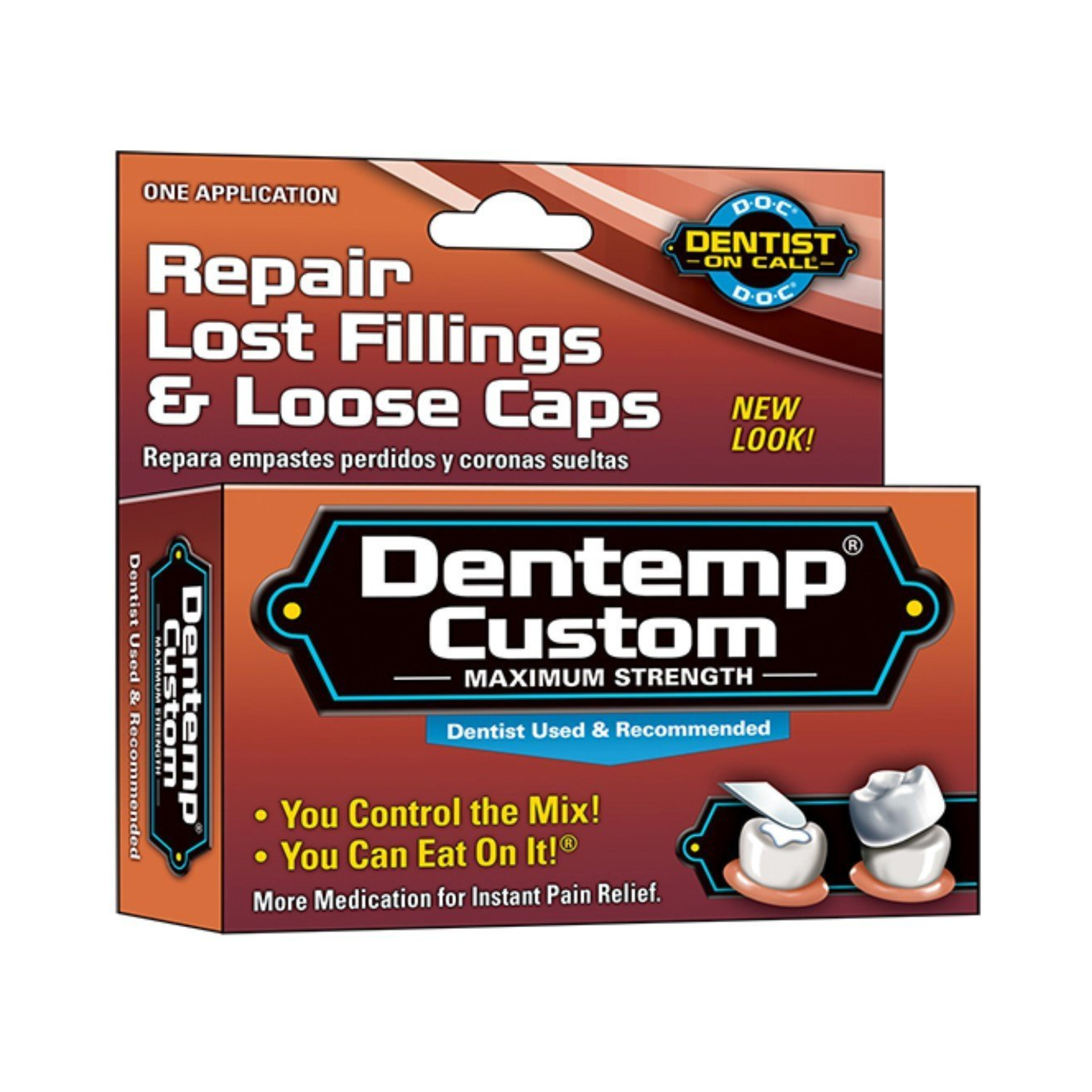 D.O.C., Dentemp Custom Maximum Strength Repair for Lost Fillings & Loose Caps, Temporary Dental Solution