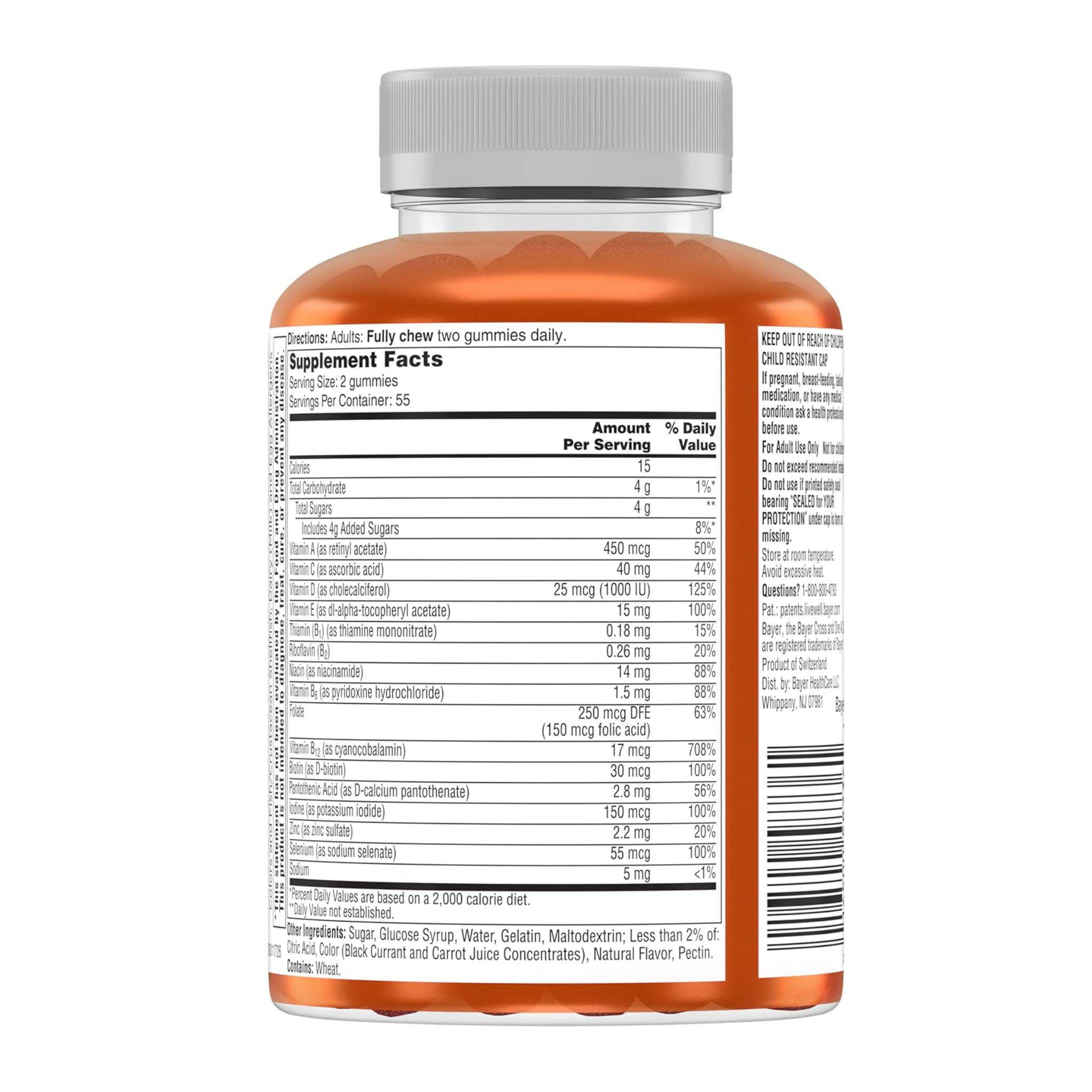 One A Day, Women’s 50+ Gummies Multivitamin, Immunity & Brain Support, 110 Ct