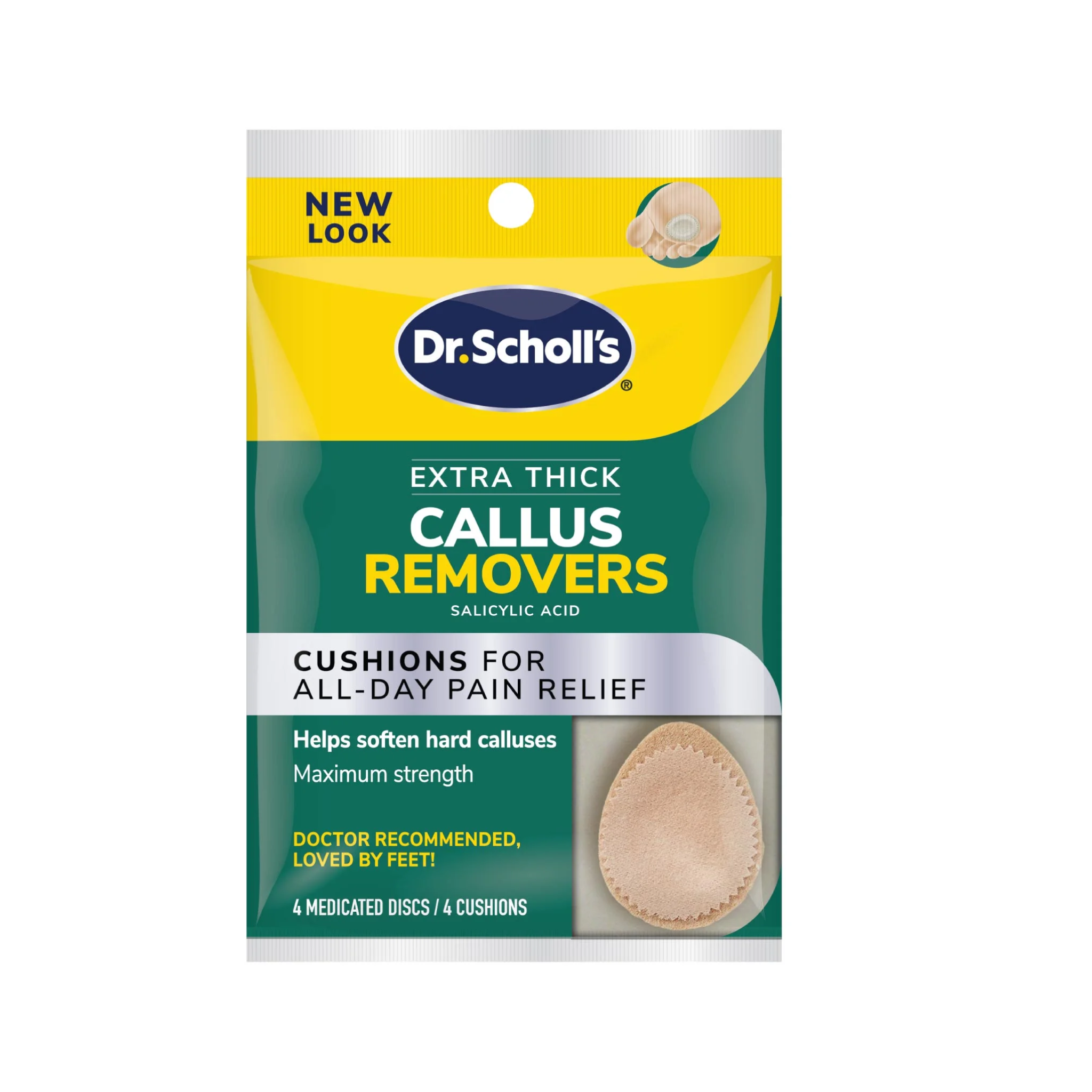 Dr. Scholl's, Extra Callus Removers, Extra-Thick Pads for Maximum Cushioning, 4 Count