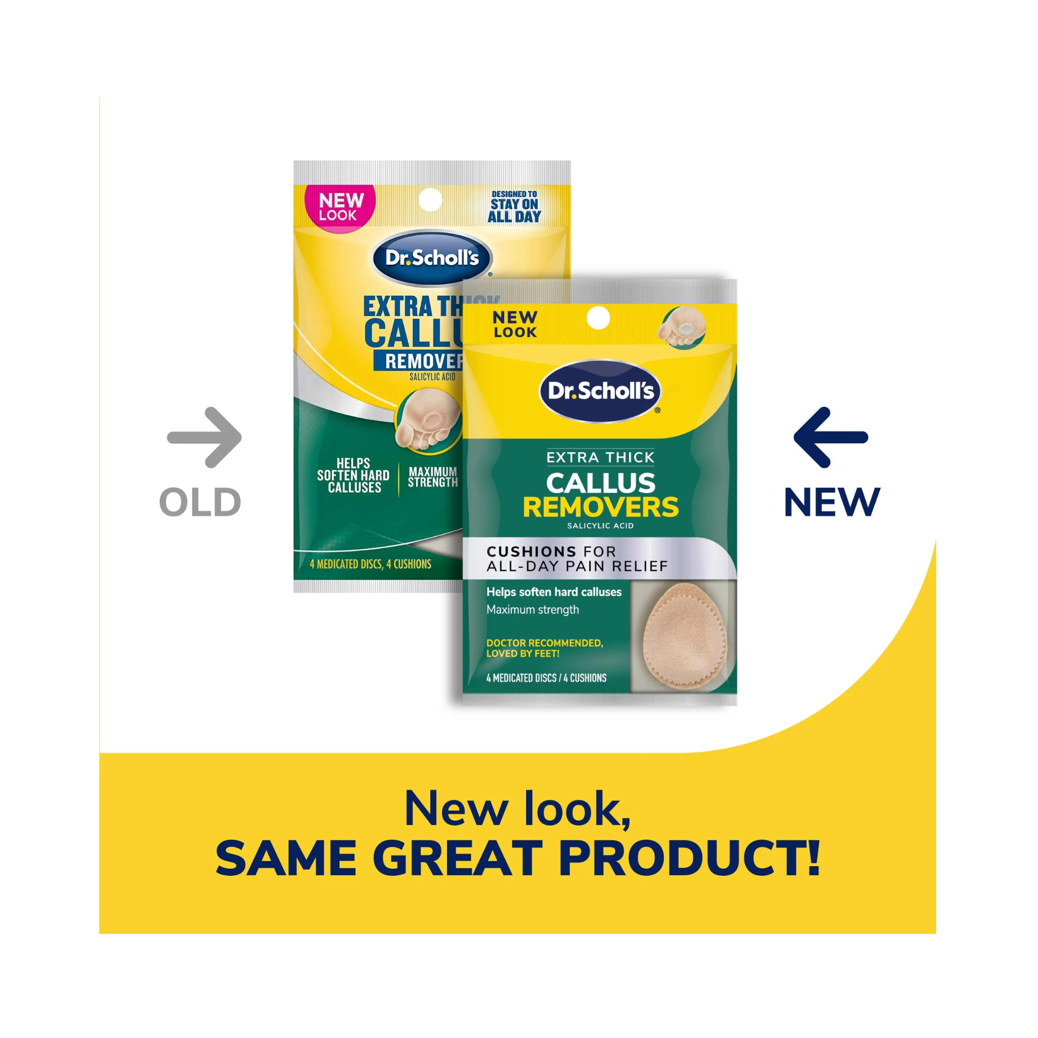 Dr. Scholl's, Extra Callus Removers, Extra-Thick Pads for Maximum Cushioning, 4 Count