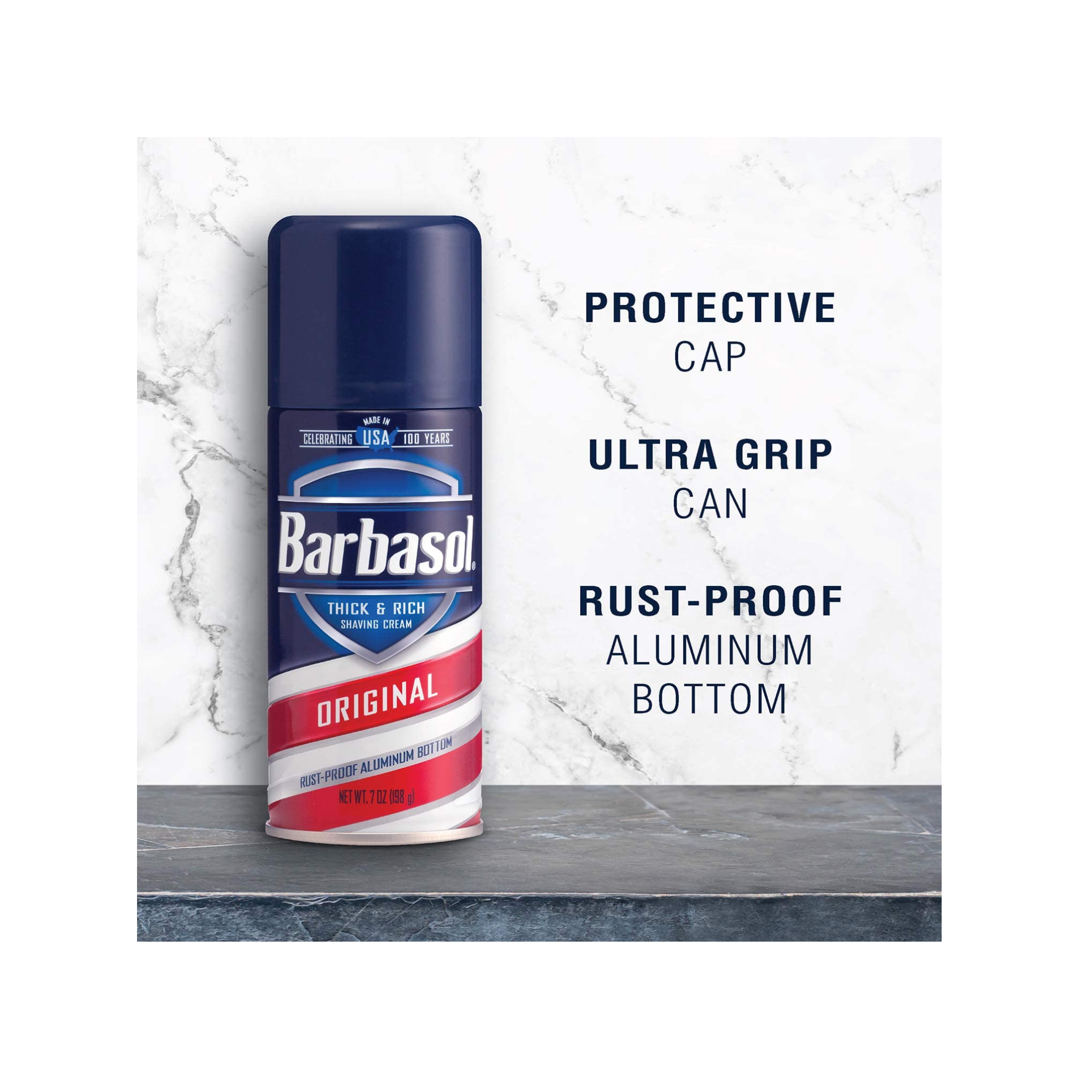 Barbasol, Original Thick and Rich Shaving Cream, Classic Formula for a Smooth Shave, 7 oz