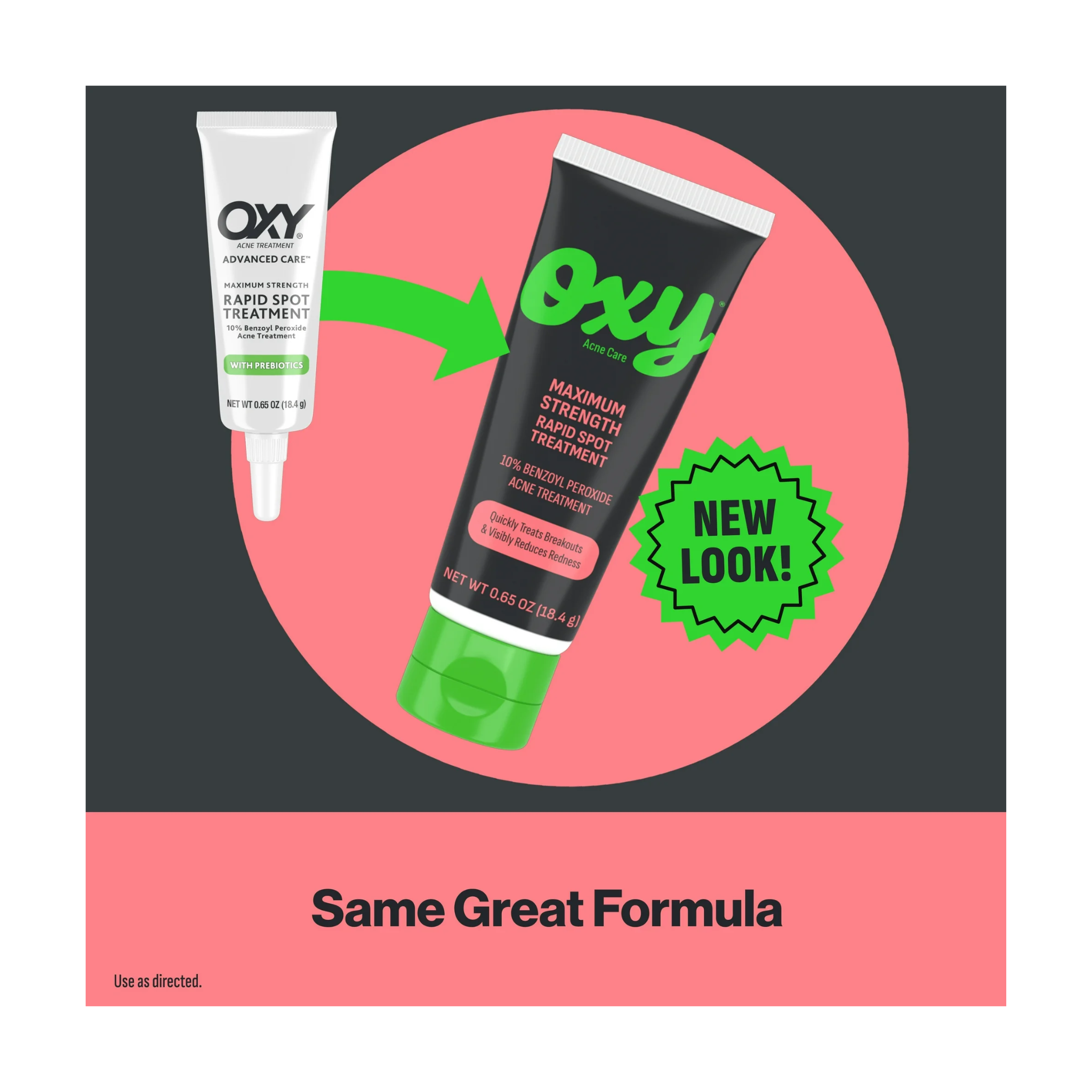 Oxy, Maximum Strength Rapid Spot Treatment for Acne, Clears Blemishes Fast, 0.65 oz