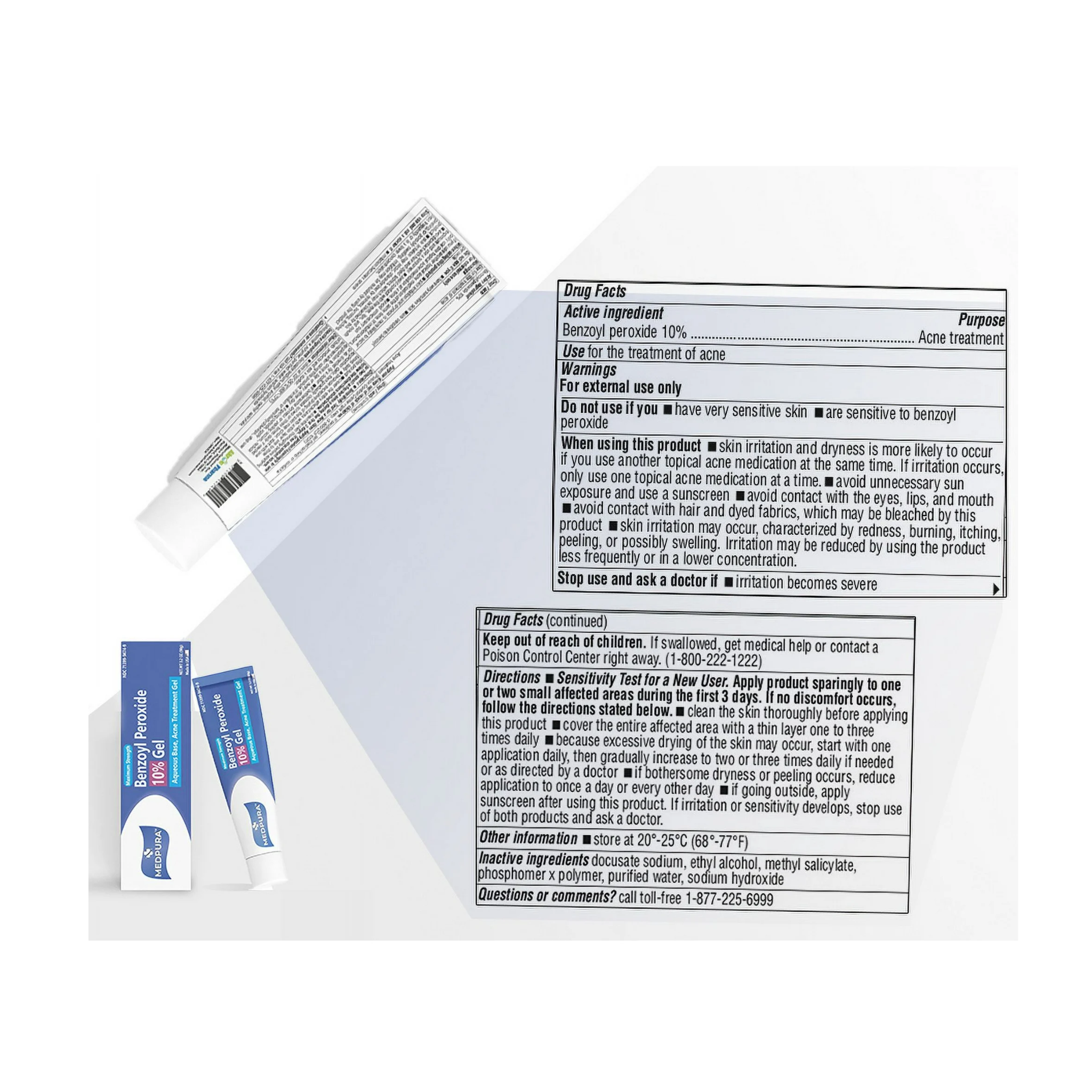 Benzoyl Peroxide, 5% Acne Treatment Gel, Effective Acne Solution for Clear Skin, 1.5 oz (42.5 gm) - Pharmaful