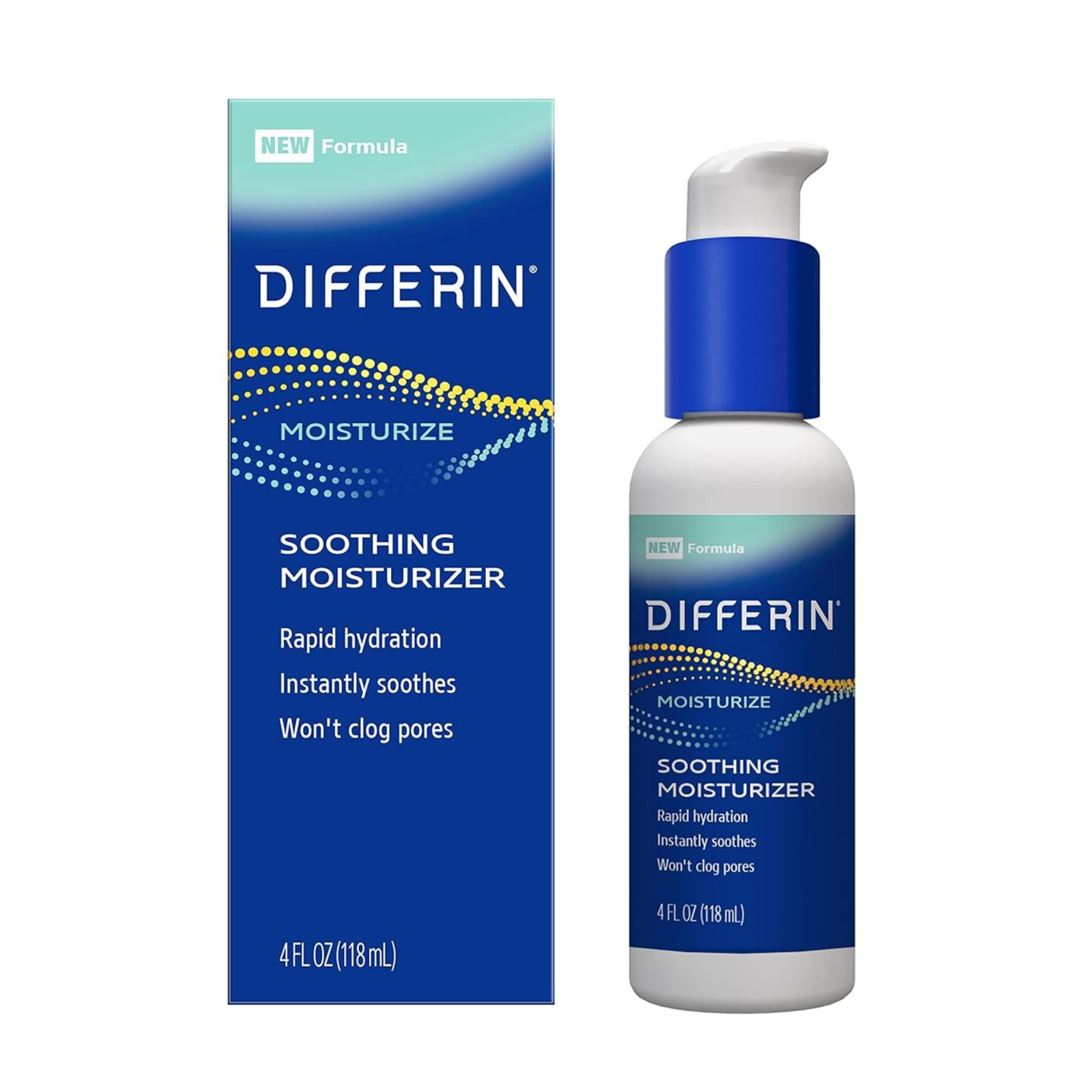 Differin, Face Moisturizer and Soothing Lotion for Acne-Prone Sensitive Skin, Gentle Face and Body Care, 4 oz - Pharmaful