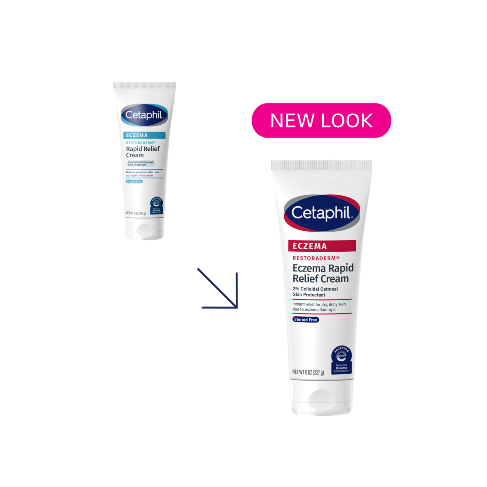 Cetaphil®, Restoraderm Flare-Up Relief Cream for Eczema-Prone Skin, Unscented, 8 fl oz