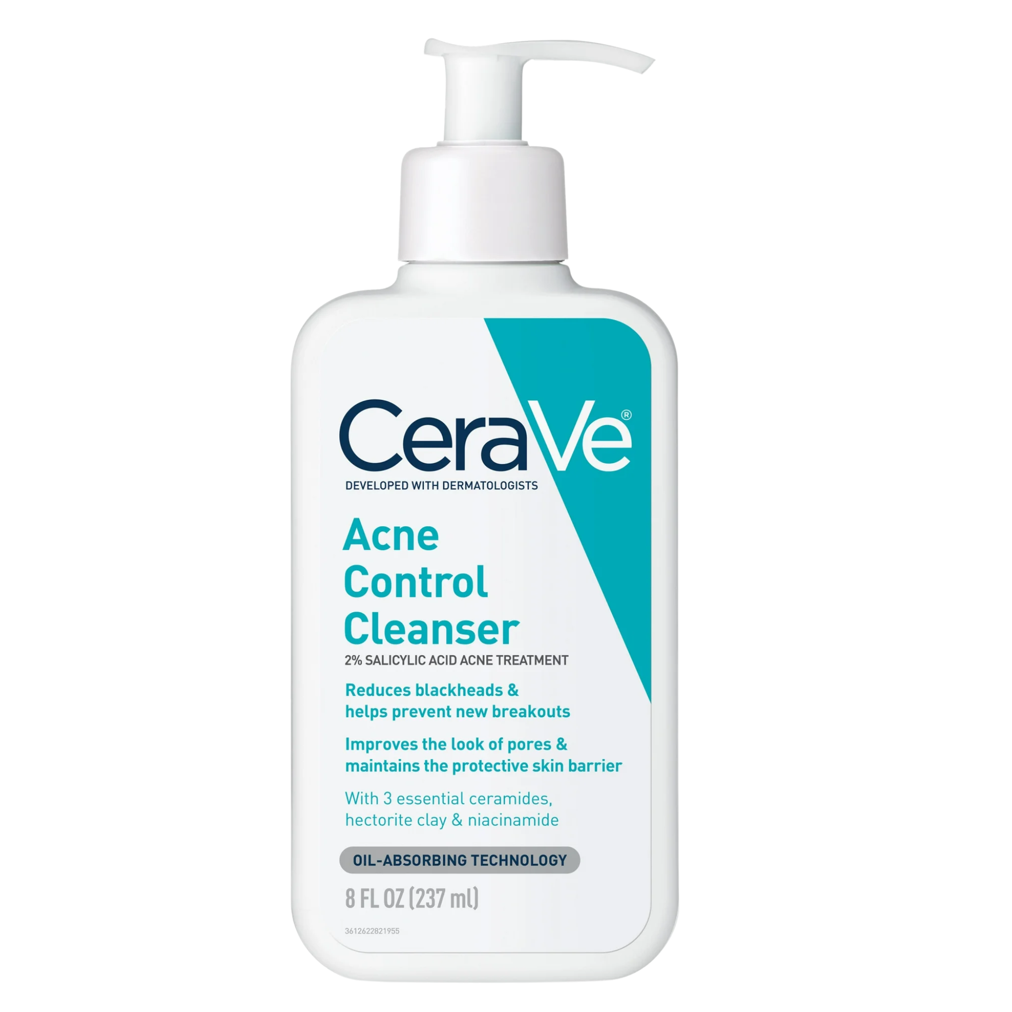 CeraVe, Acne Face Wash with Salicylic Acid and Purifying Clay for Oily Skin, 8 fl oz