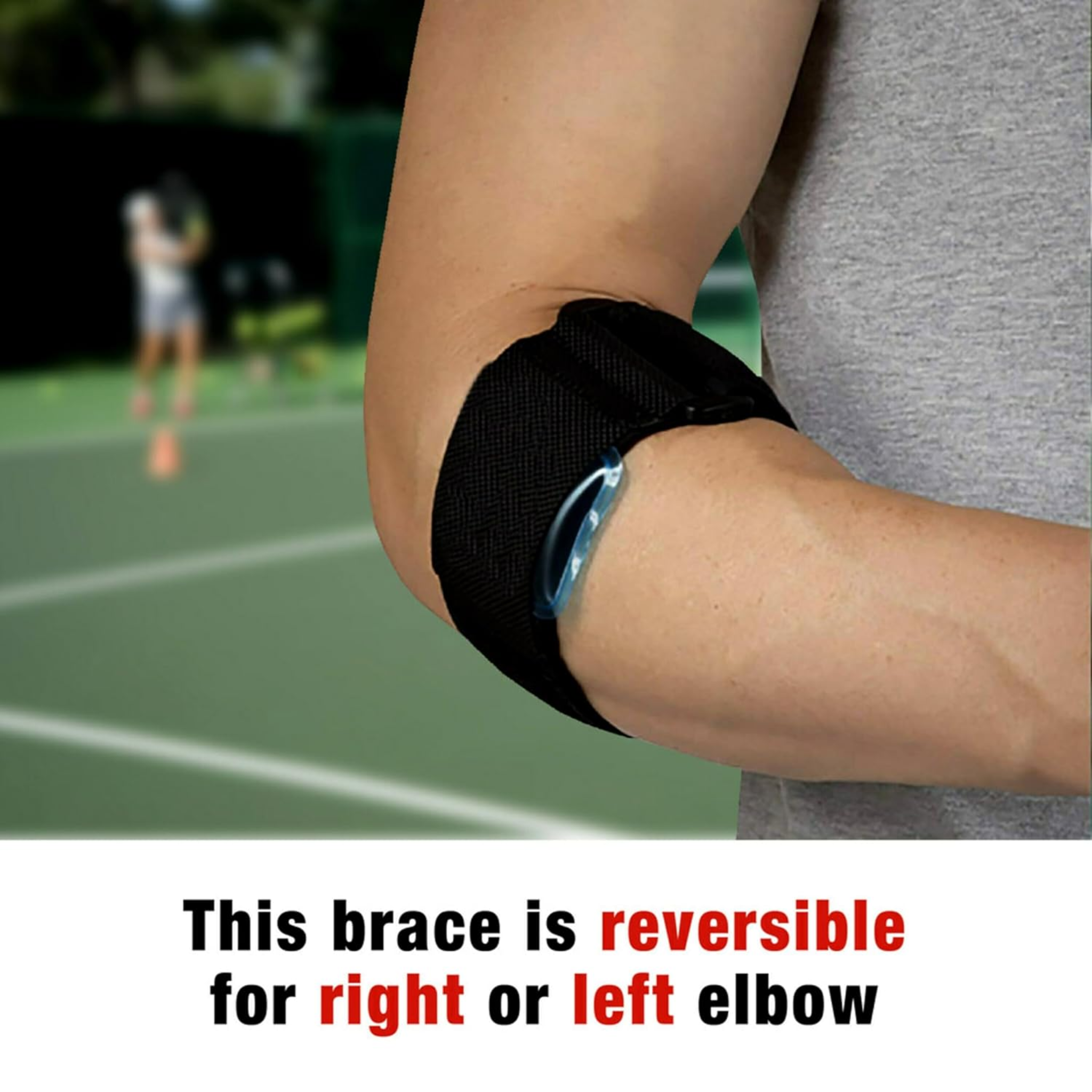 ACE, Tennis Elbow Support, Adjustable for Pain Relief and Comfort, Black, 1/Pack