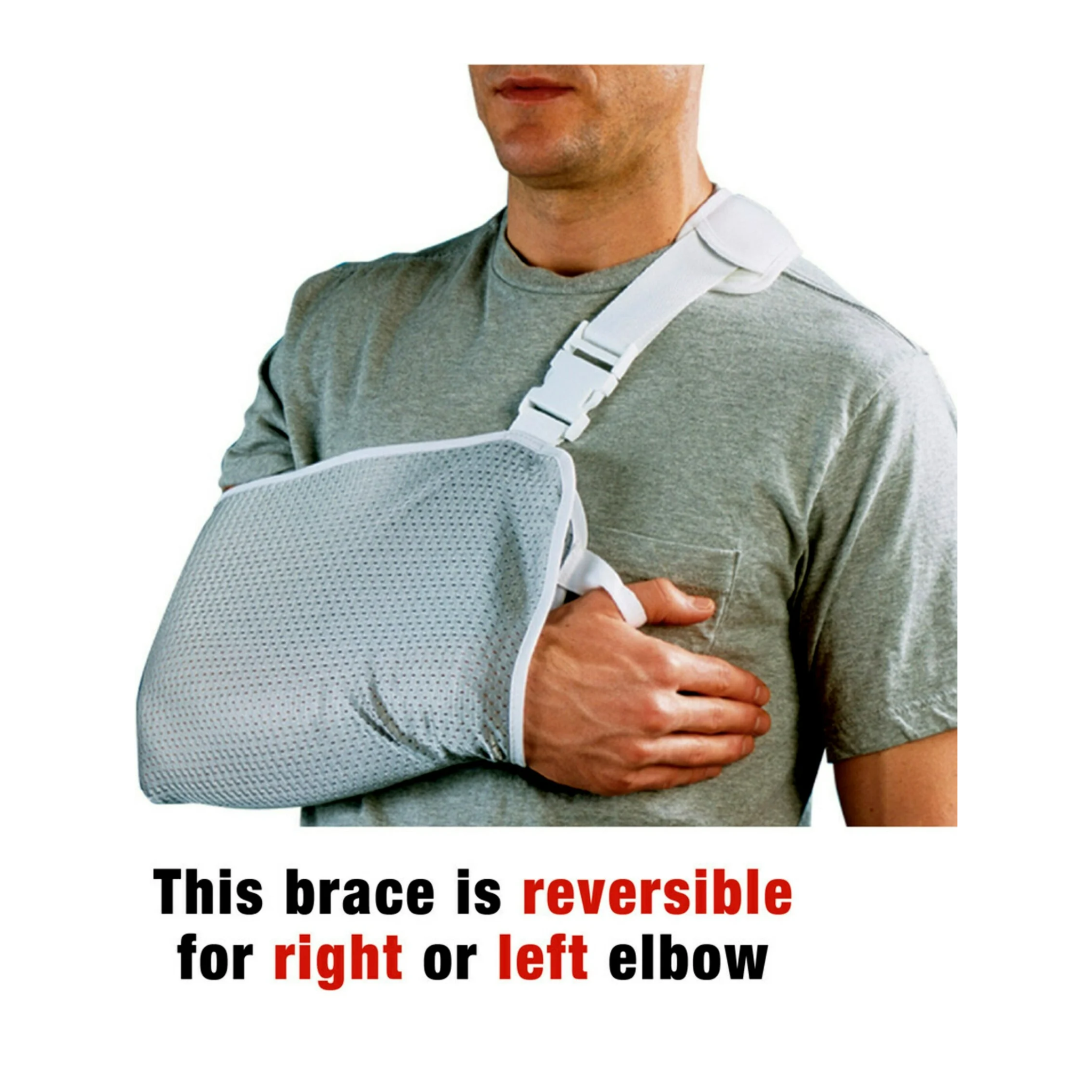 ACE, Adjustable Arm Sling, Support for Arm & Shoulder Stability, Gray, 1-Pack