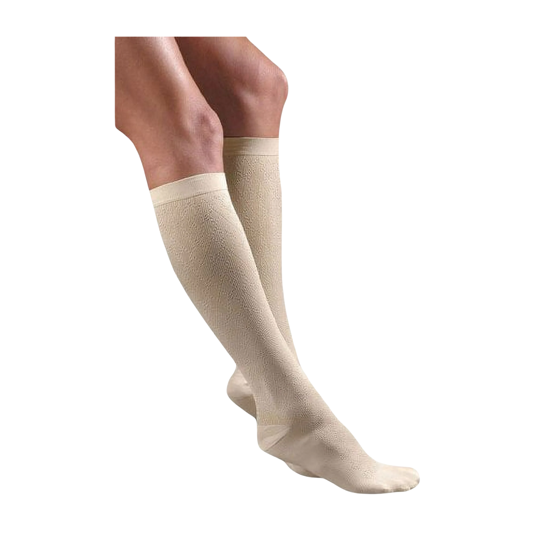 Activa, Women's Patterned Dress Compression Socks, 15-20 mmHg, Therapeutic Support, Tan, Medium