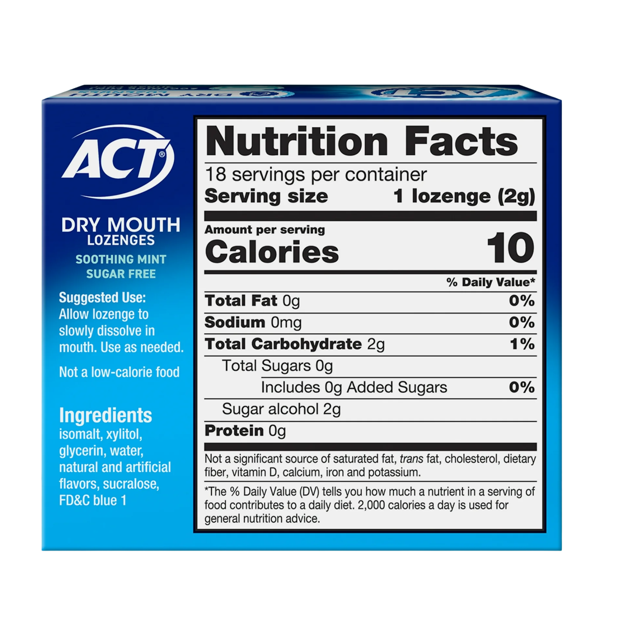 ACT, Dry Mouth Moisturizing Lozenges, Refreshing Soothing Mint Flavor, 18 ct