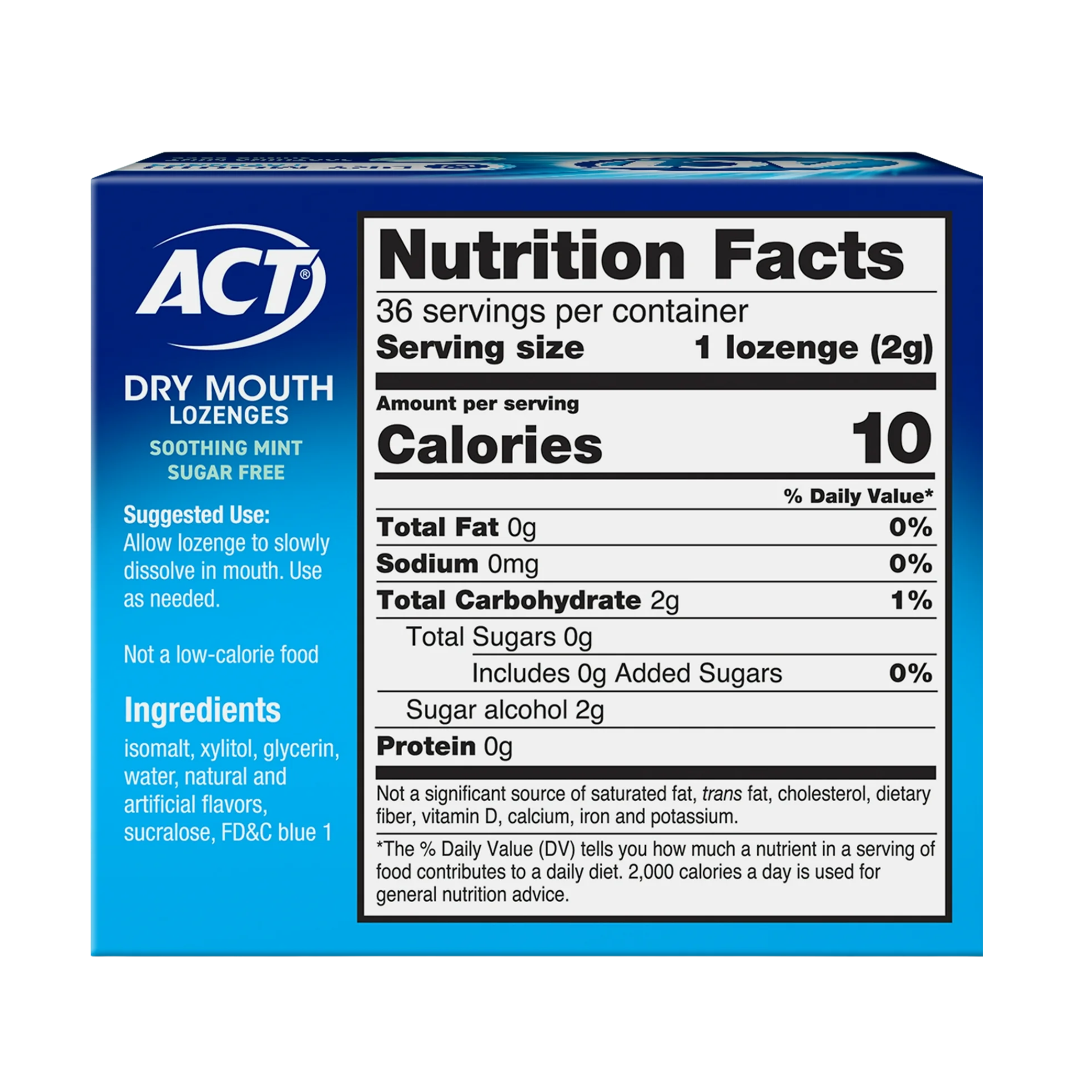 ACT, Dry Mouth Moisturizing Lozenges, Refreshing Soothing Mint Flavor, 36 ct