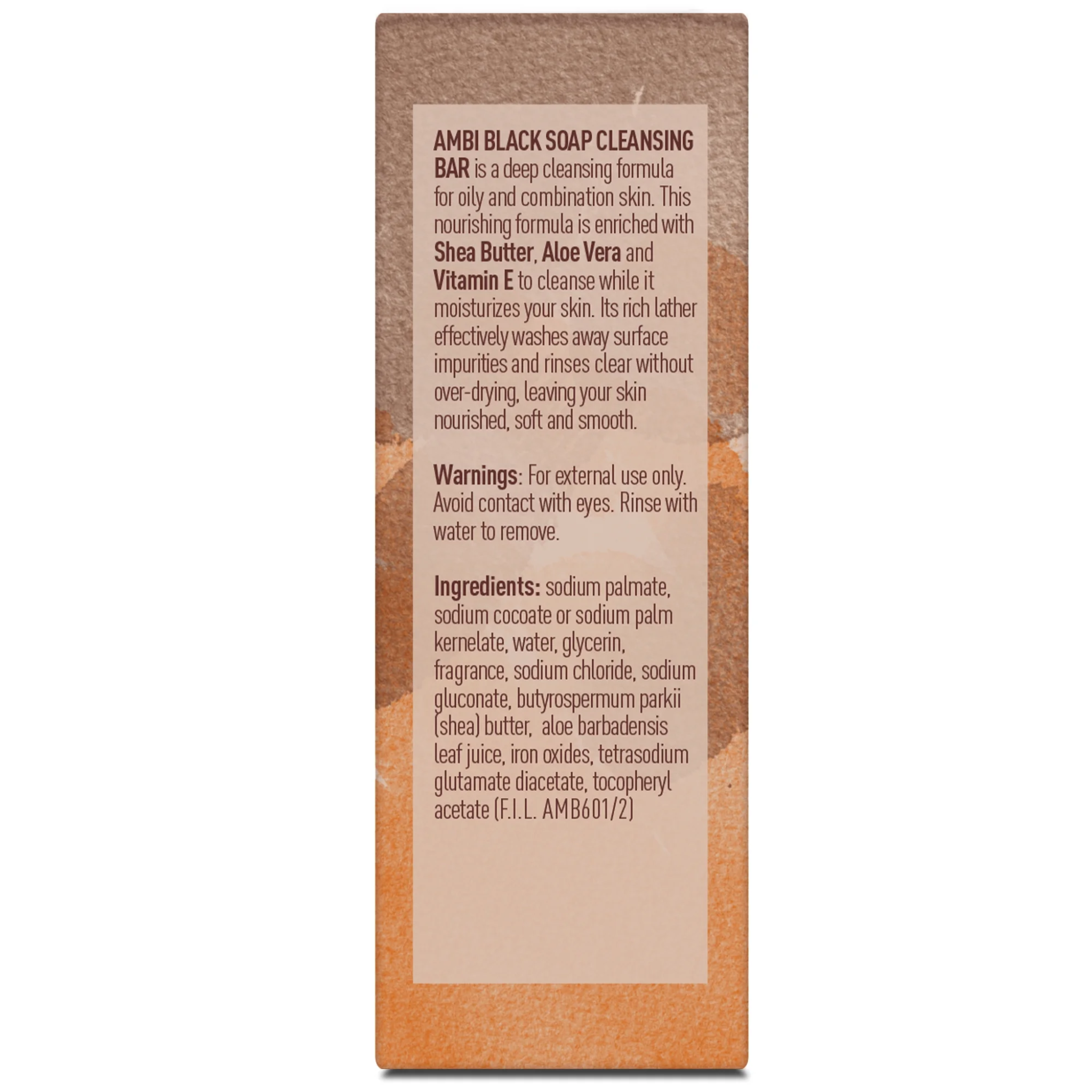 AMBI, Black Soap with Shea Butter Bar, Nourishing Skin Care, All Skin Types, 3.5 oz - Pharmaful