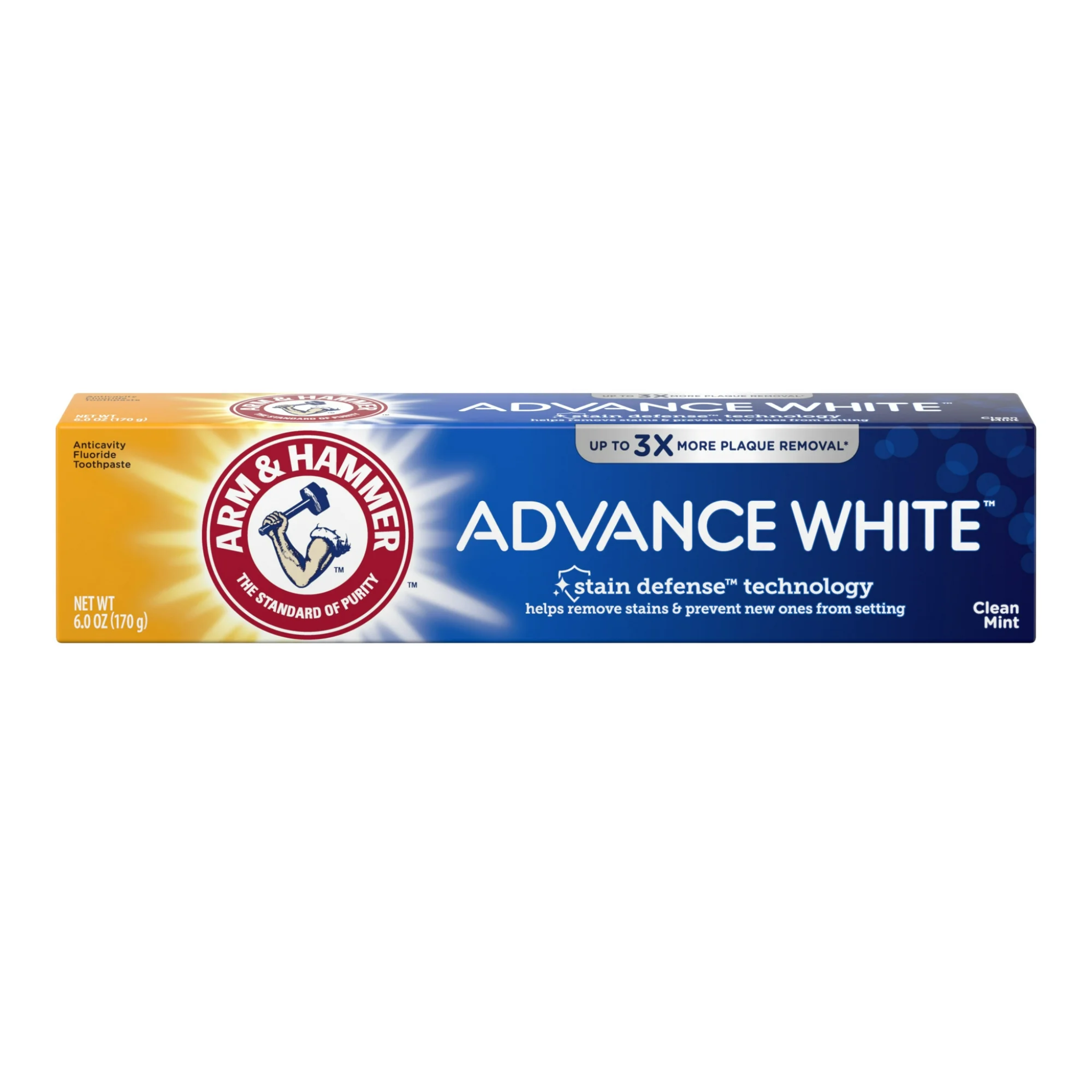 ARM & HAMMER, Advanced White Extreme Whitening Toothpaste, Fluoride Formula with Clean Mint Flavor, 6 Oz