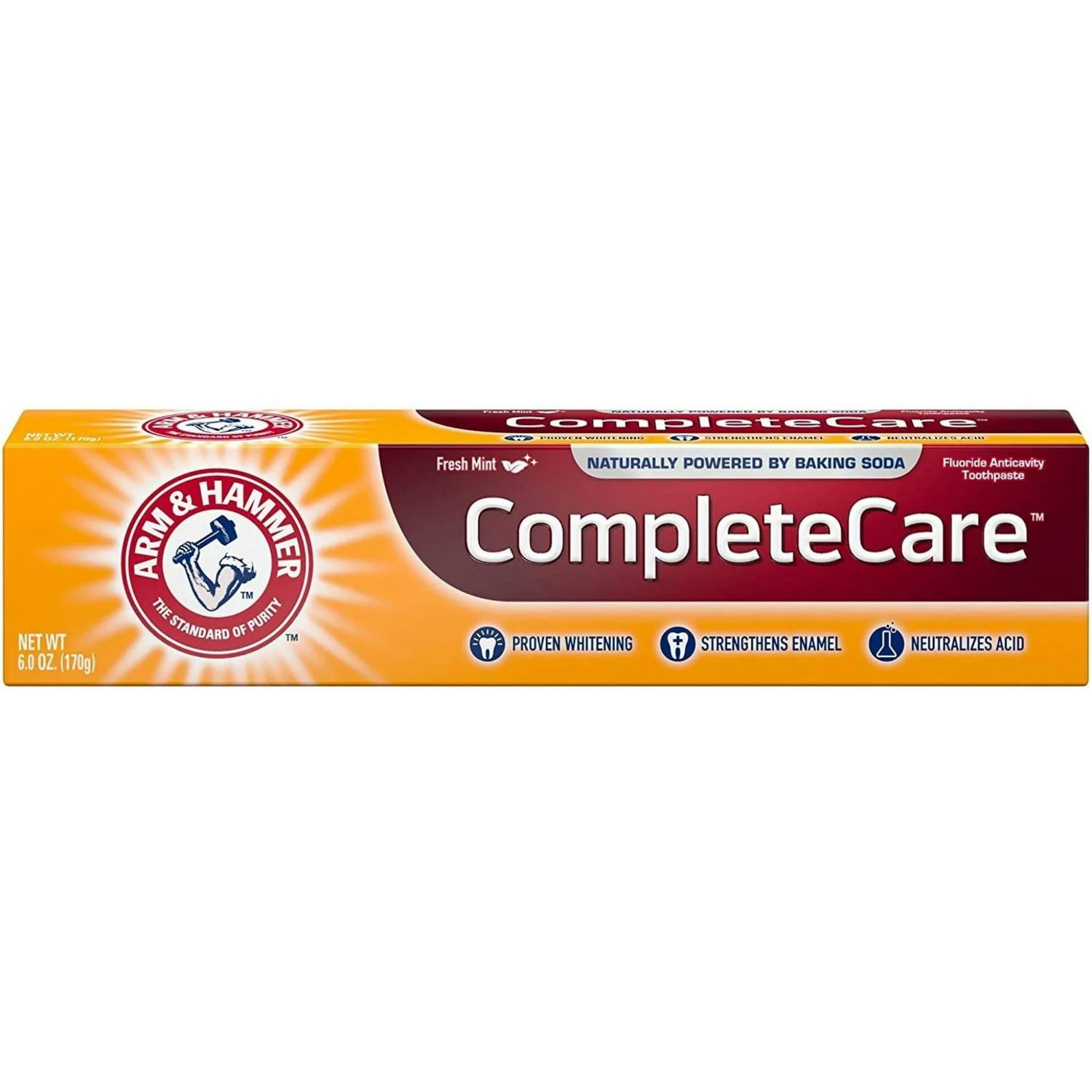ARM & HAMMER, Complete Care Fluoride Anticavity Toothpaste, Fresh Mint Flavor for Cavity Protection and Fresh Breath, 6 Oz