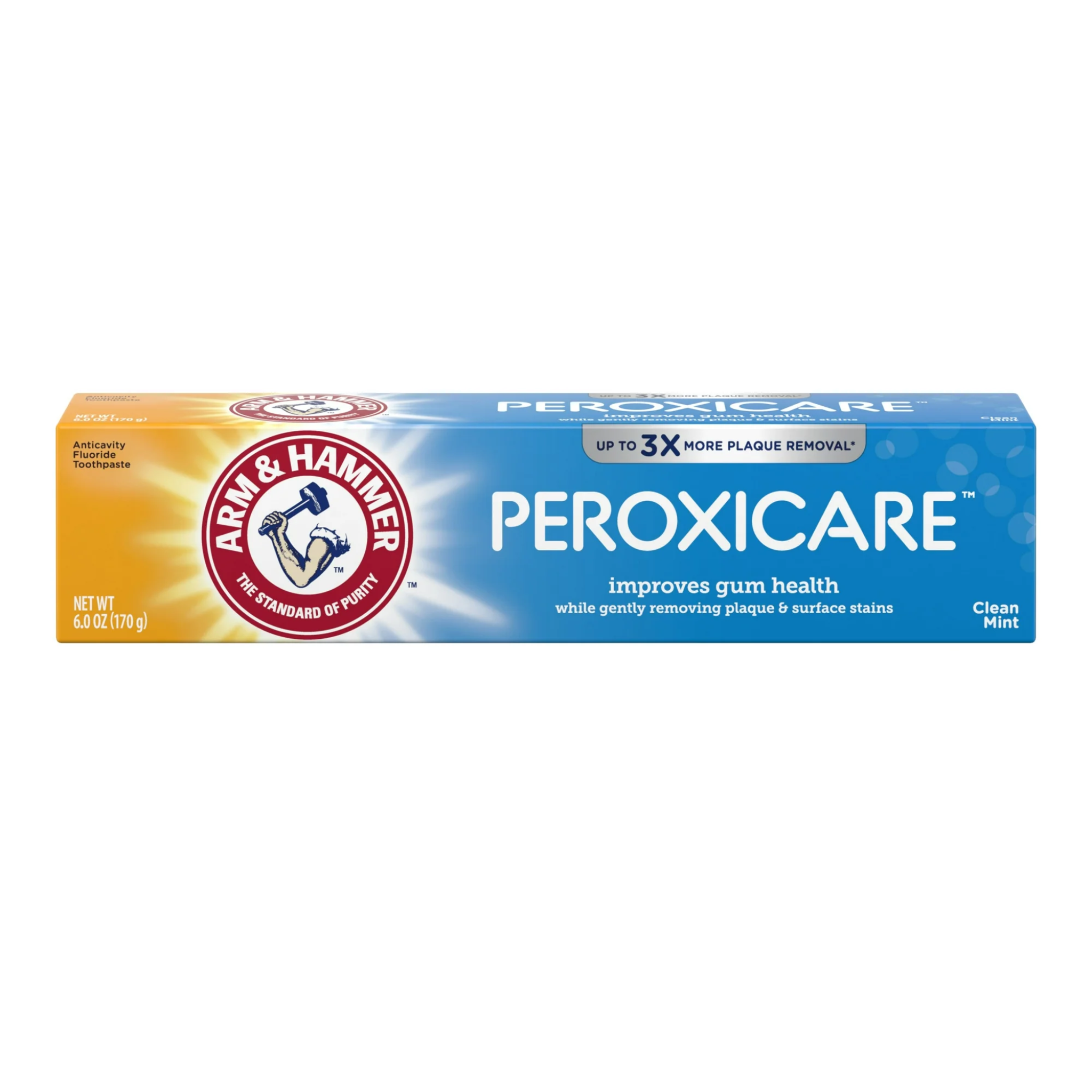 ARM & HAMMER, Peroxicare Toothpaste, Clean Mint Flavor for Fresh Breath and Fluoride Protection, 6 Oz