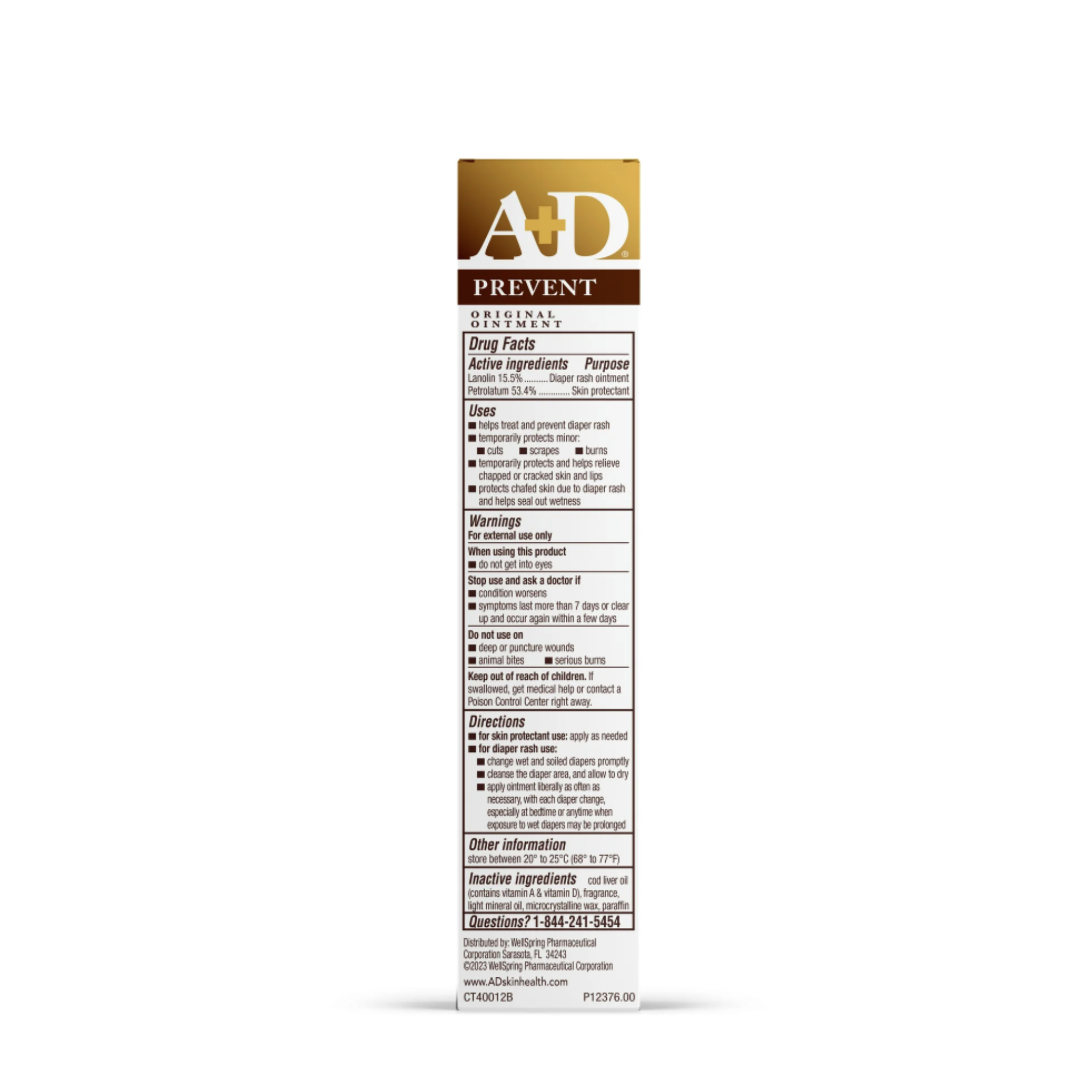 A+D Original Diaper Rash Ointment, Baby Skin Moisturizer, 1.5 Oz Tube