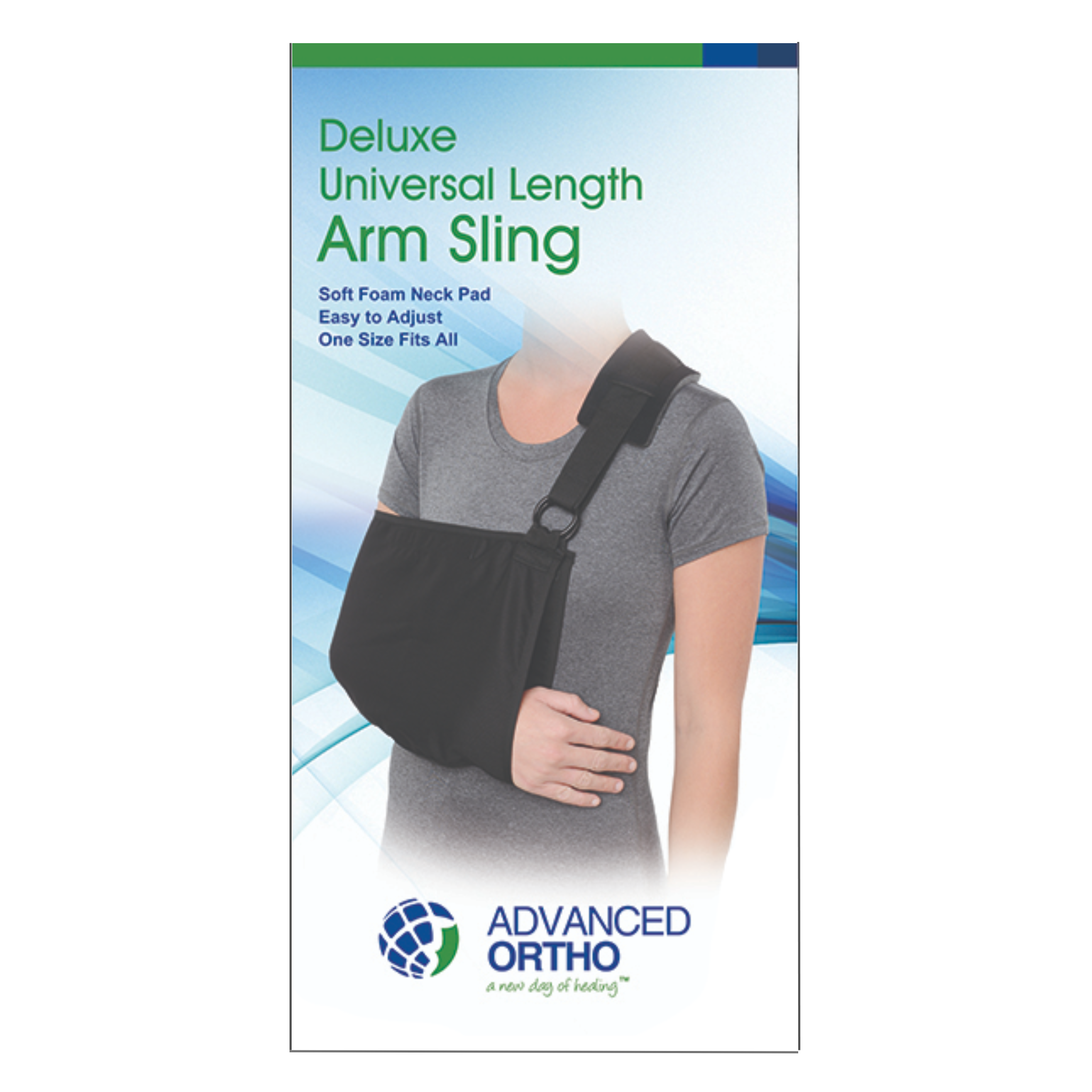 Advanced Orthopaedics, 2200 Deluxe Arm Sling, Universal Length, Adjustable Support for Arm & Shoulder Stability